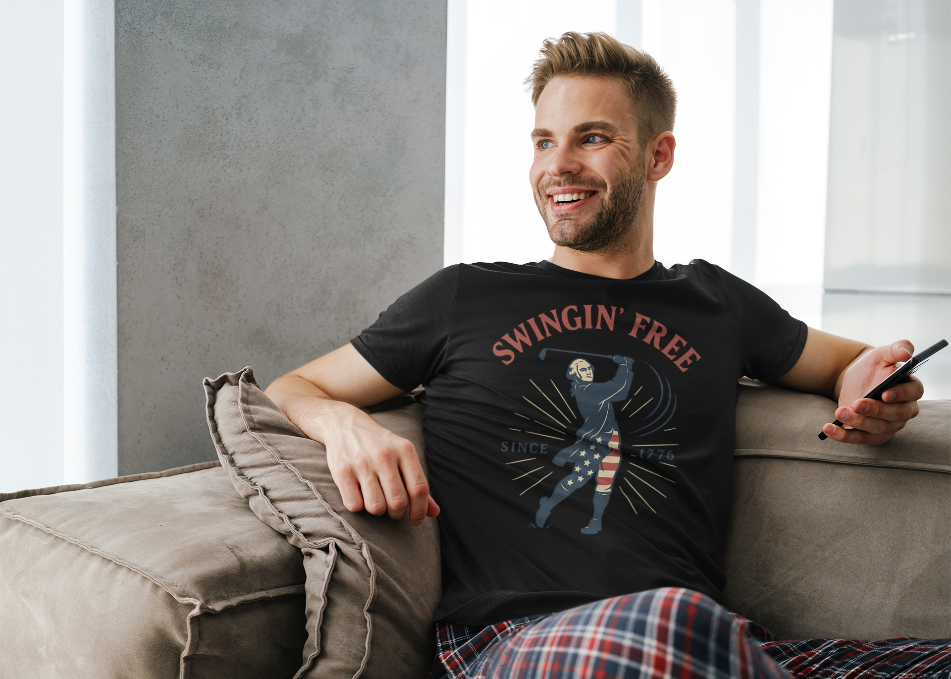 freedom themed shirt with revolutionary character artwork