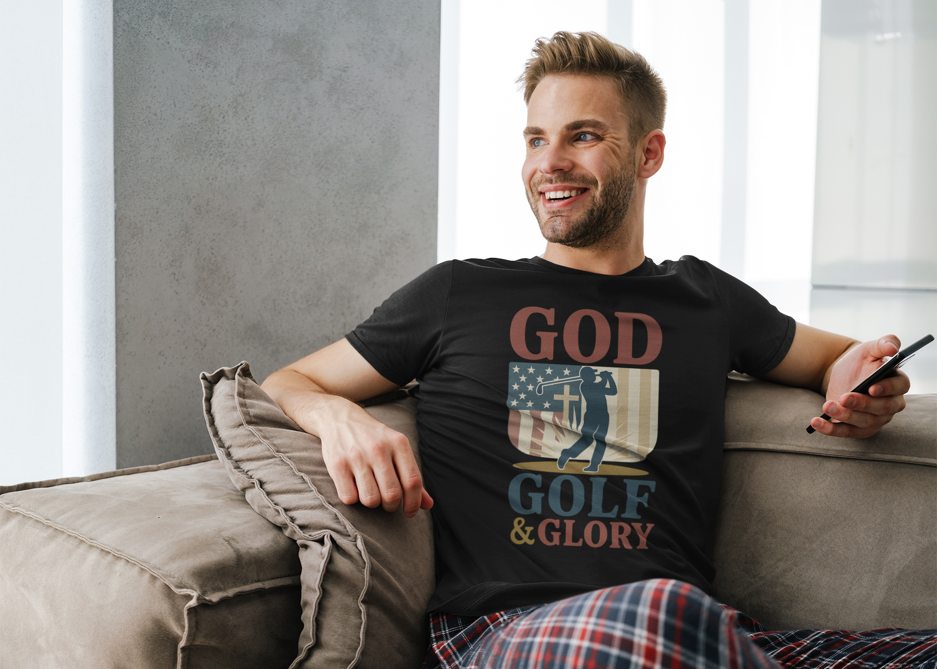 spiritual and patriotic themed unisex graphic tee