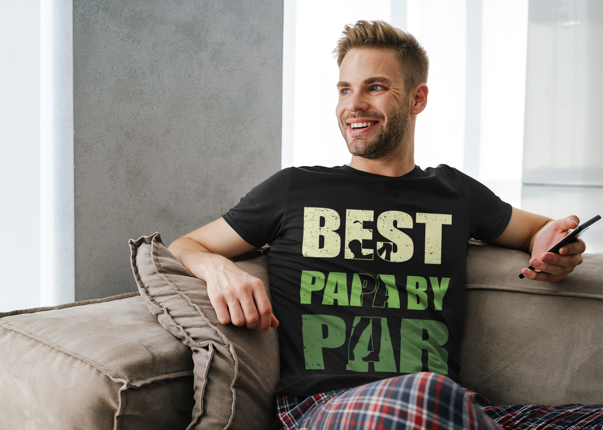 Distressed vintage green text shirt