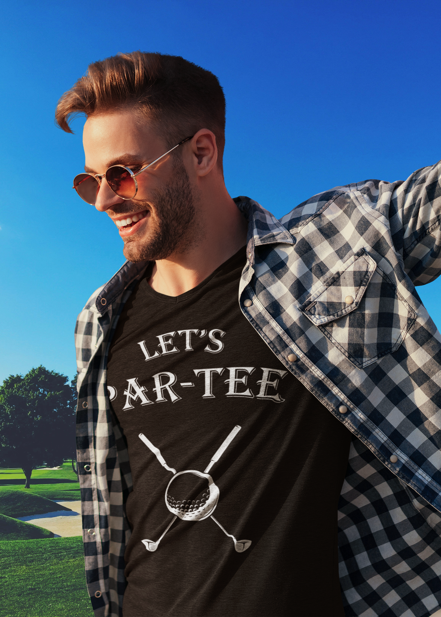 Funny golf pun shirt with party theme