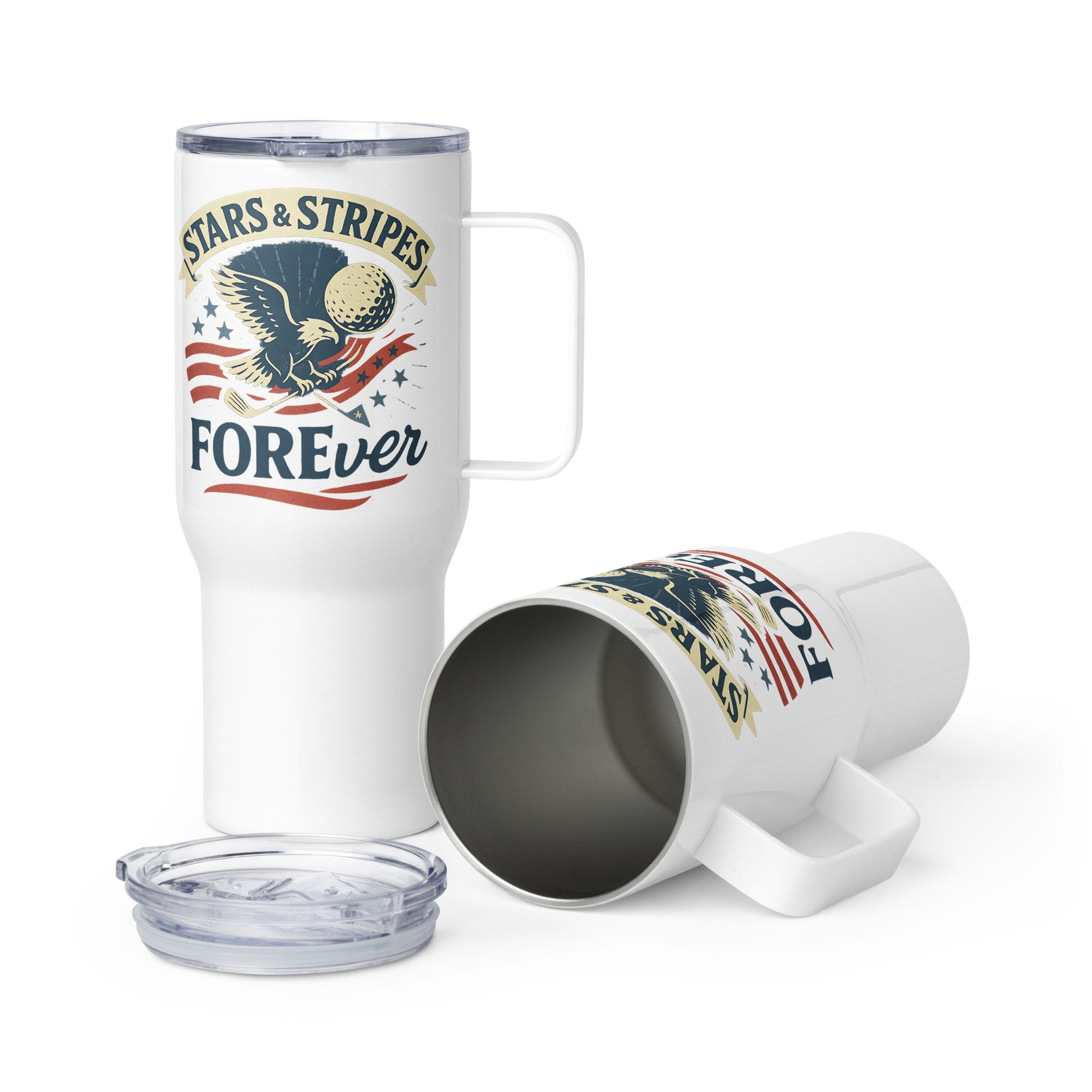 patriotic golf eagle mug design