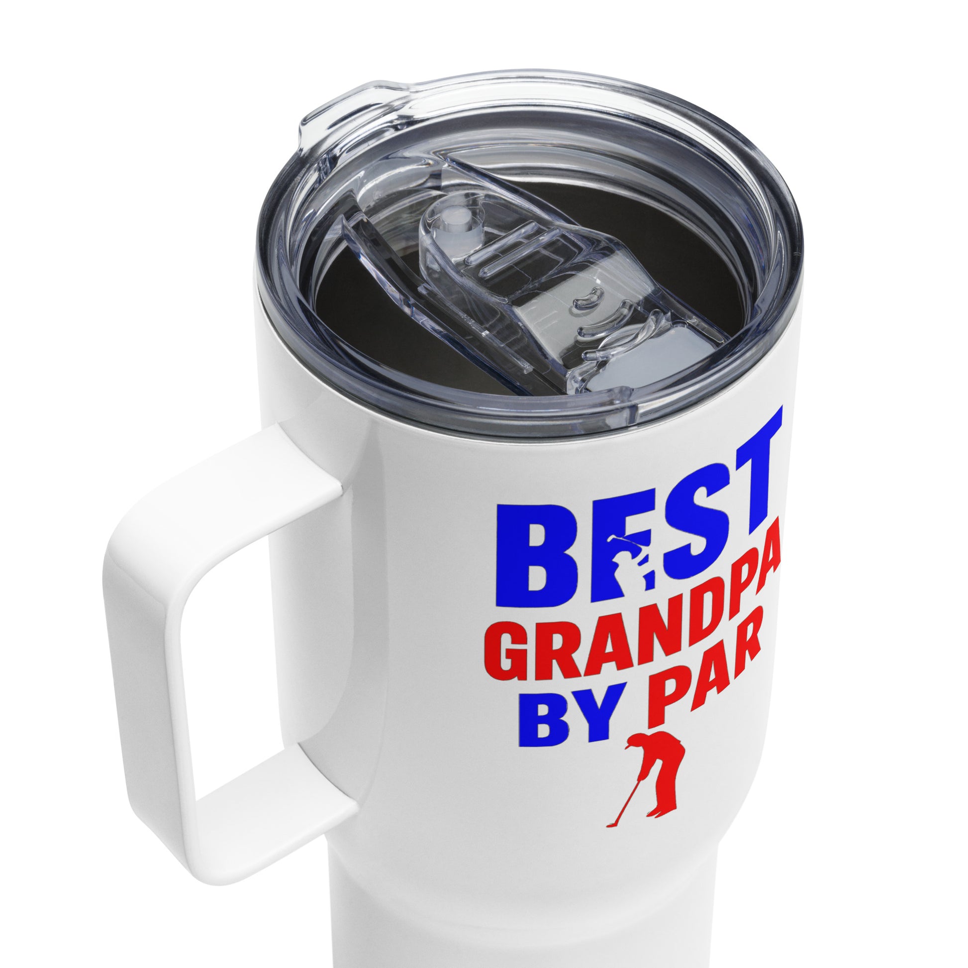 25oz travel mug for grandpa with press-in plastic lid