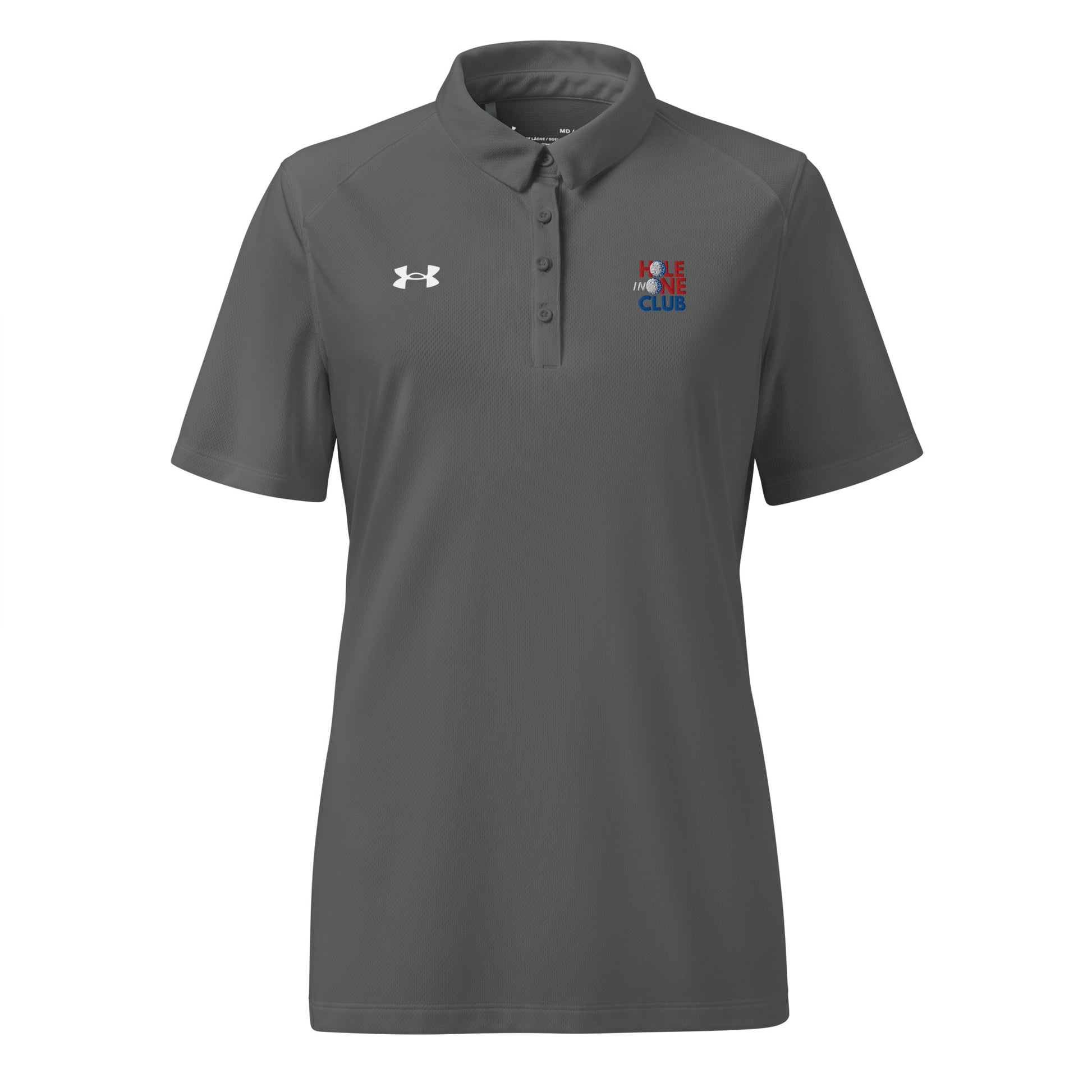 grey moisture-wicking ladies golf shirt for ace club members