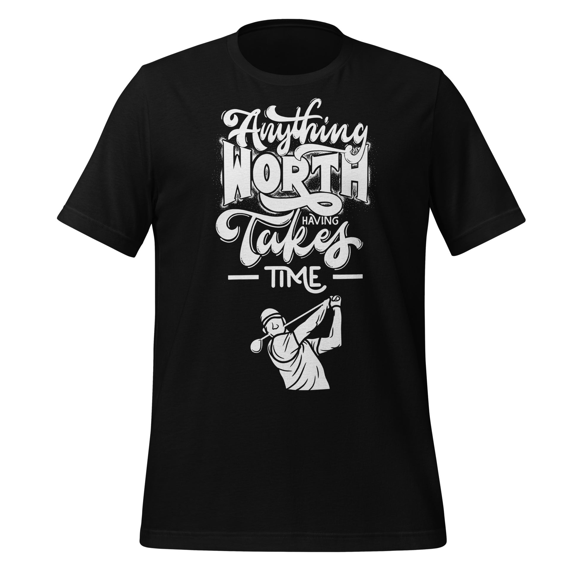 Classic quote t-shirt for patient golf enthusiasts