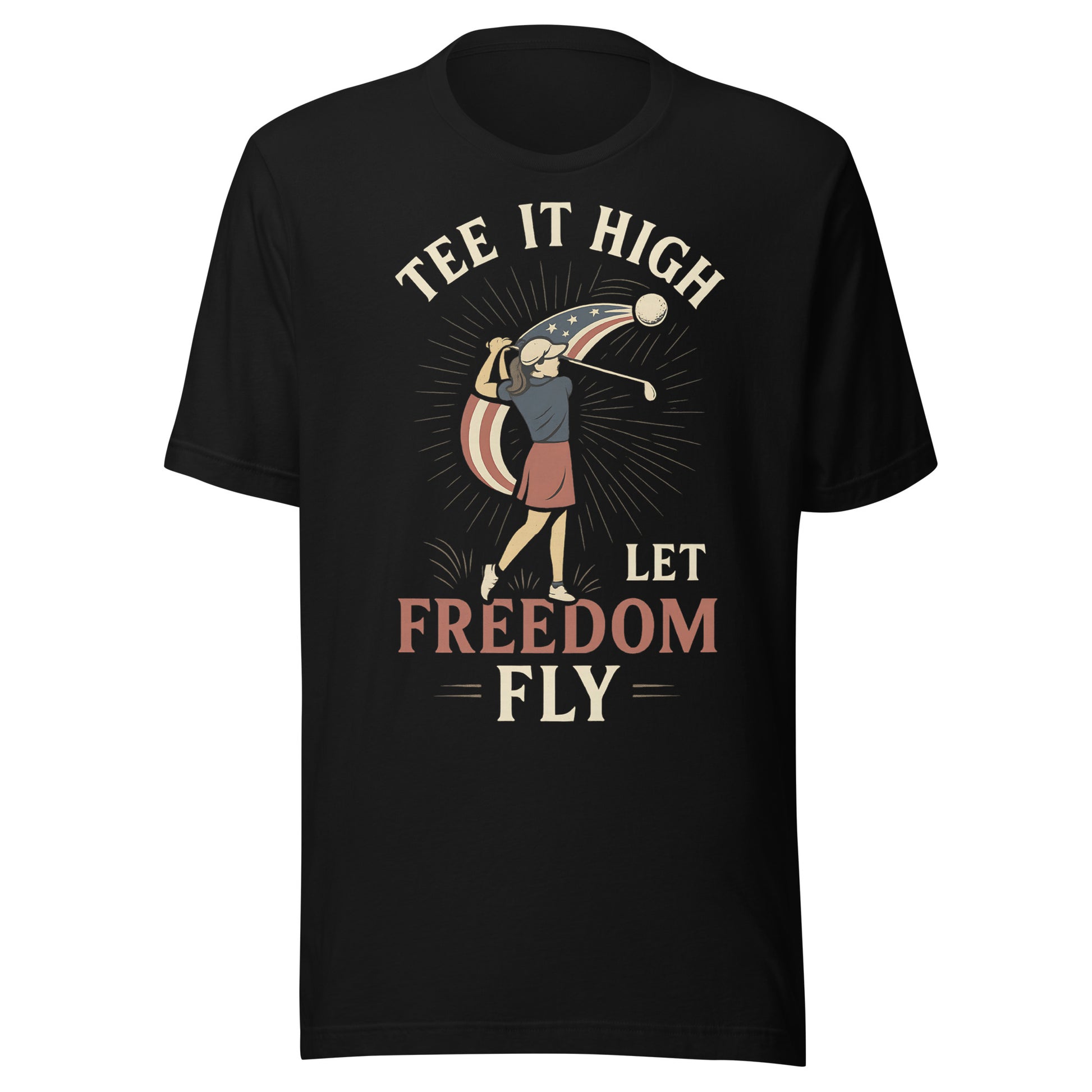 Unisex tee flattering for lady golfers