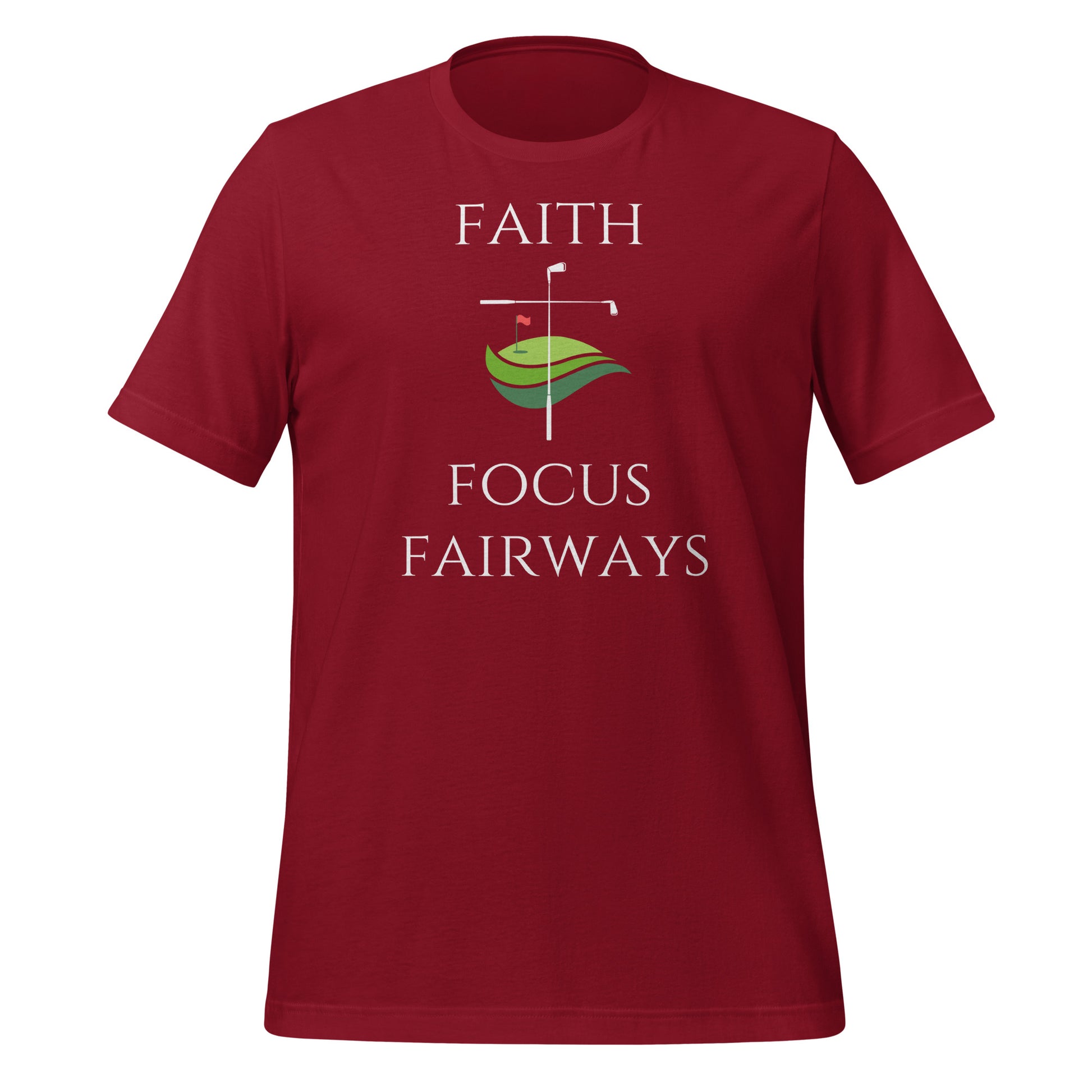 Faithful golf player tee artwork