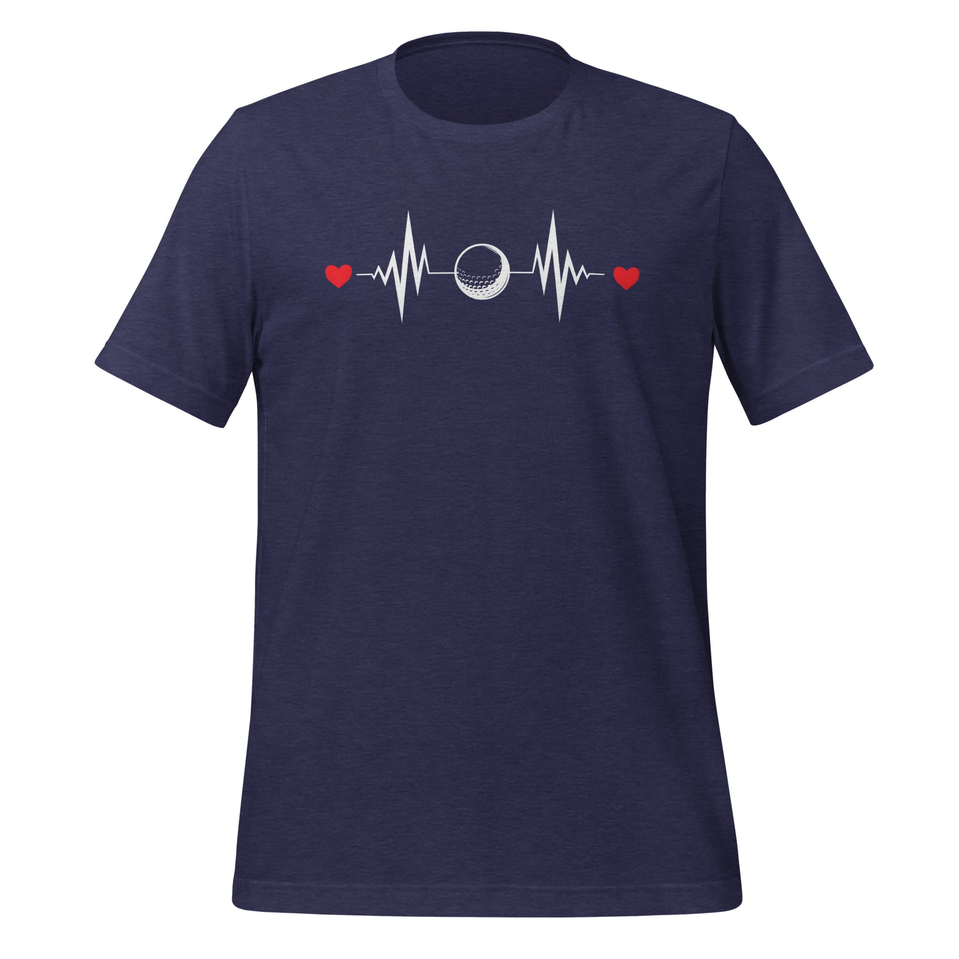 Subtle heartbeat design on casual tee