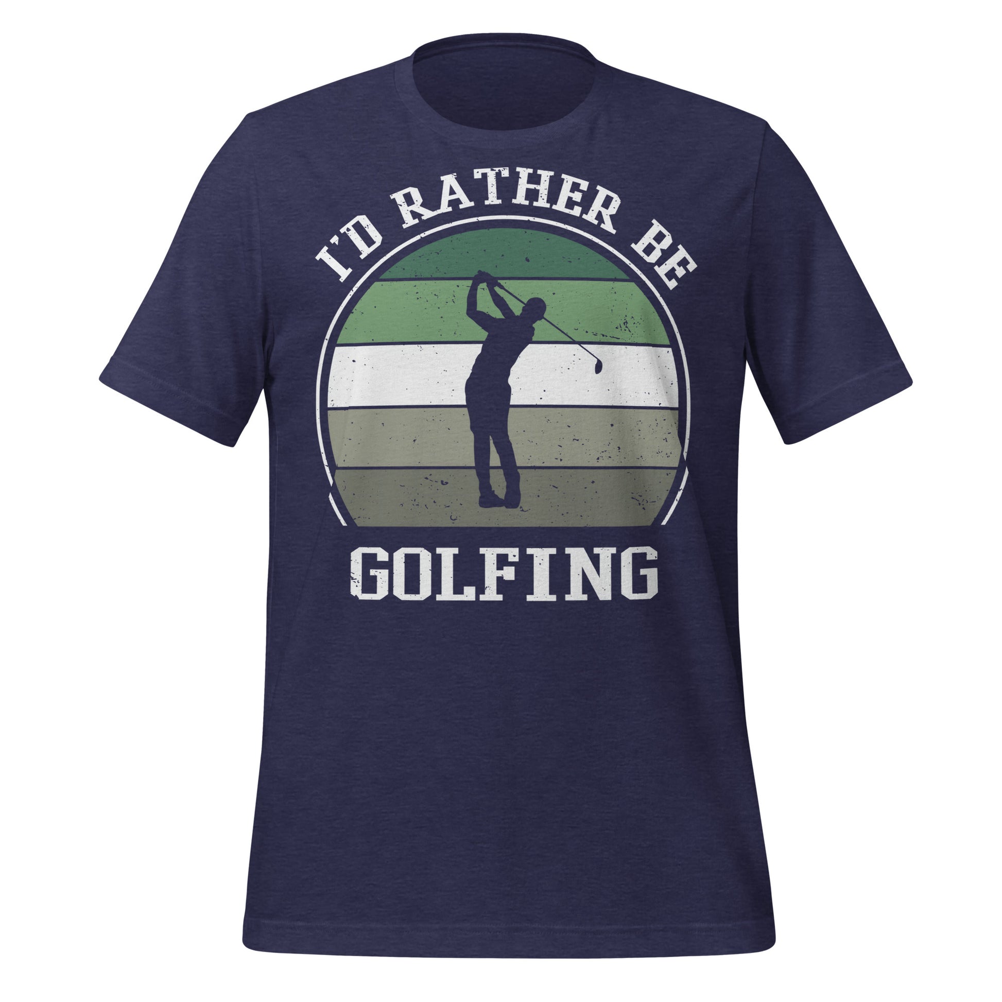 Unisex shirt with golf silhouette art