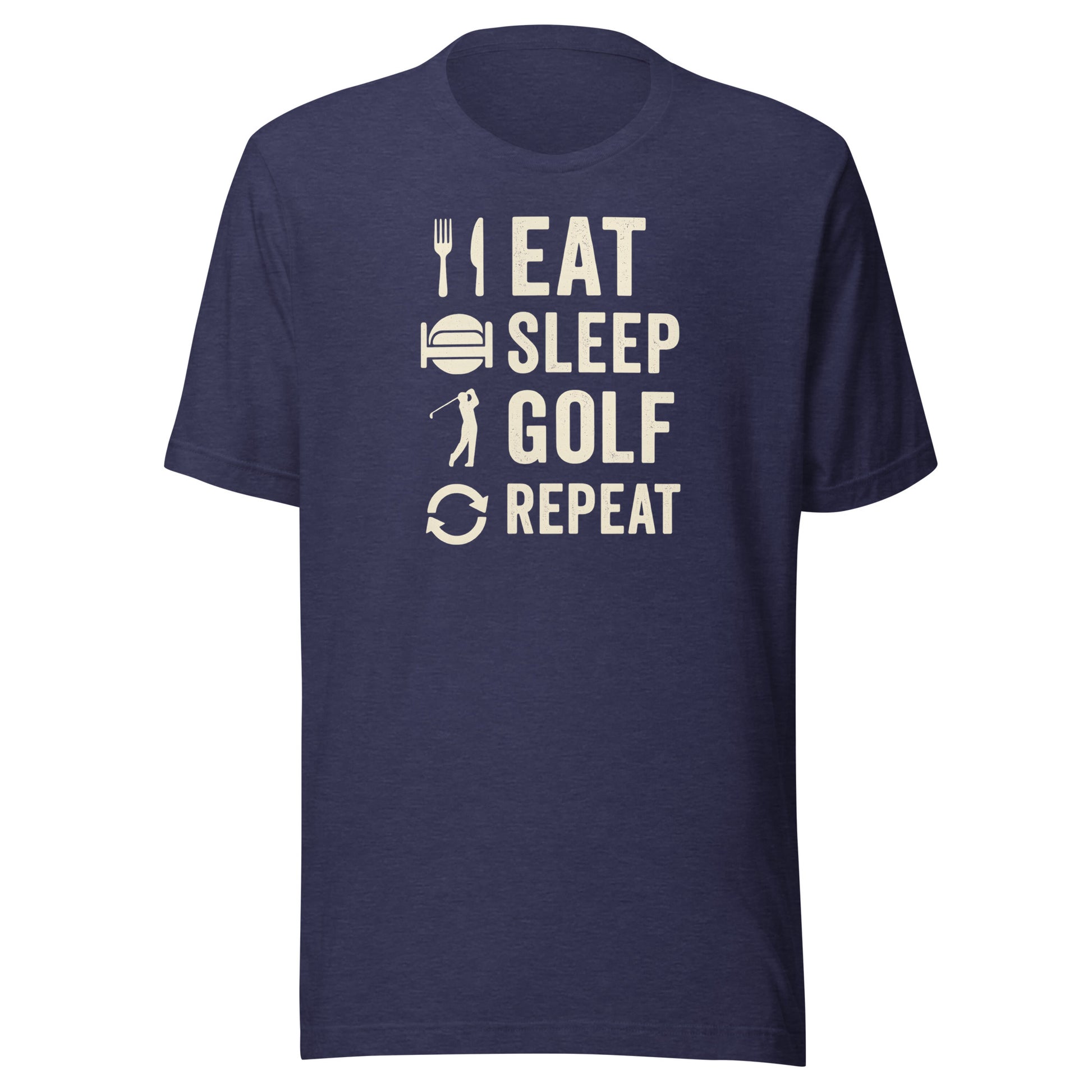 T-shirt with golf swing silhouette icon