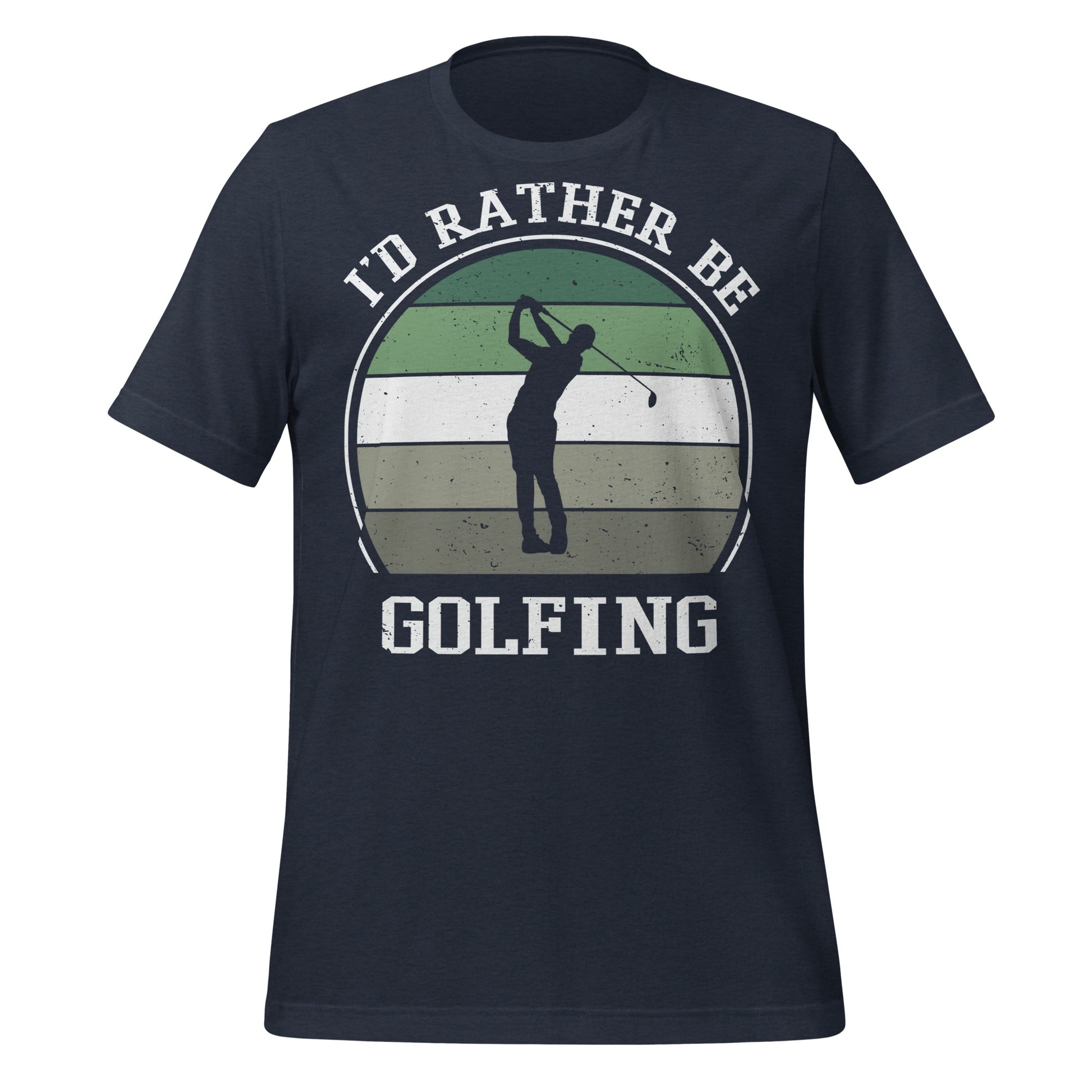 Minimalist golfer silhouette design