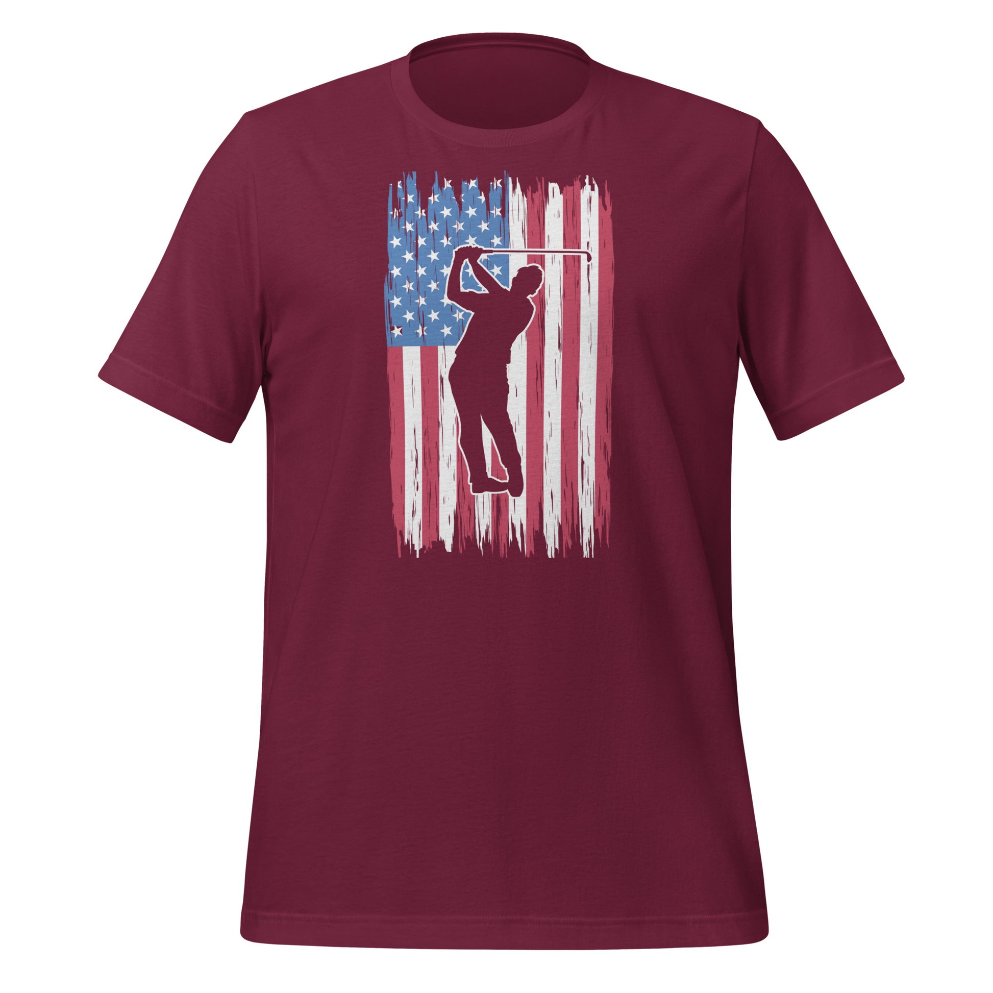 Star-spangled shirt with golf art