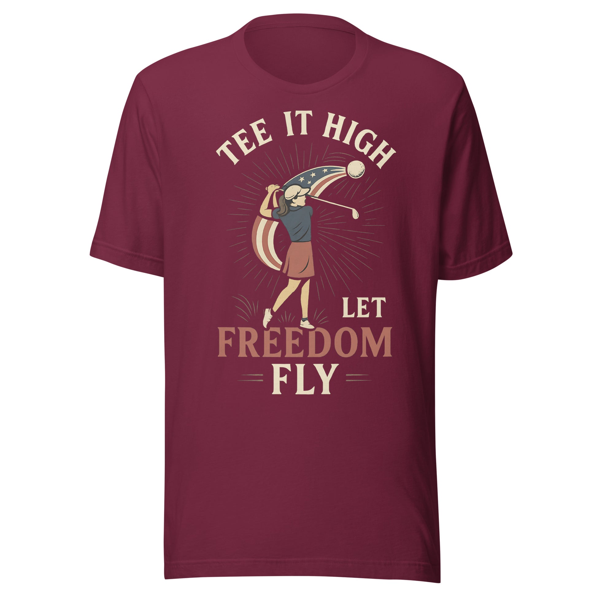 Fourth of July ladies golf shirt