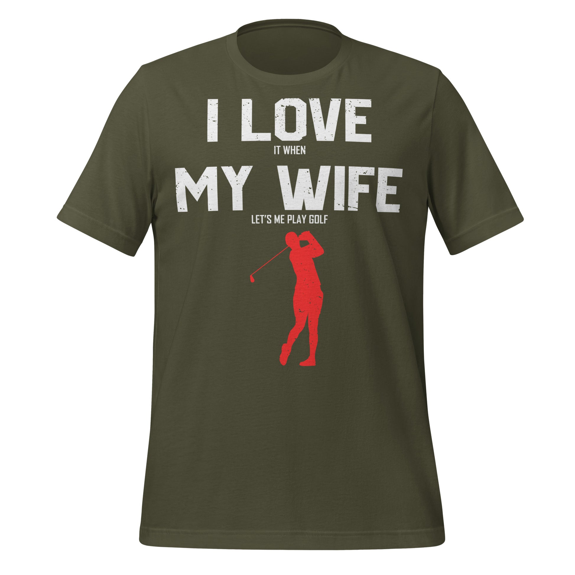 Novelty shirt with romantic golf humor