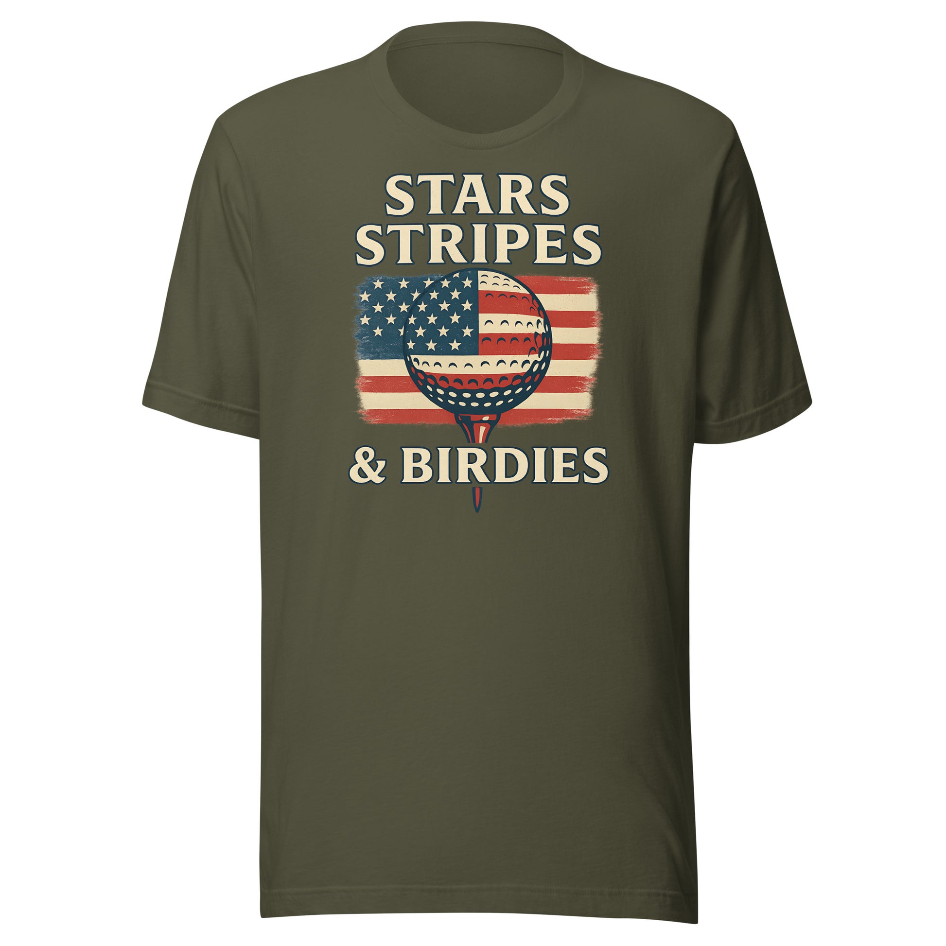 bold patriotic statement tee with minimalist layout