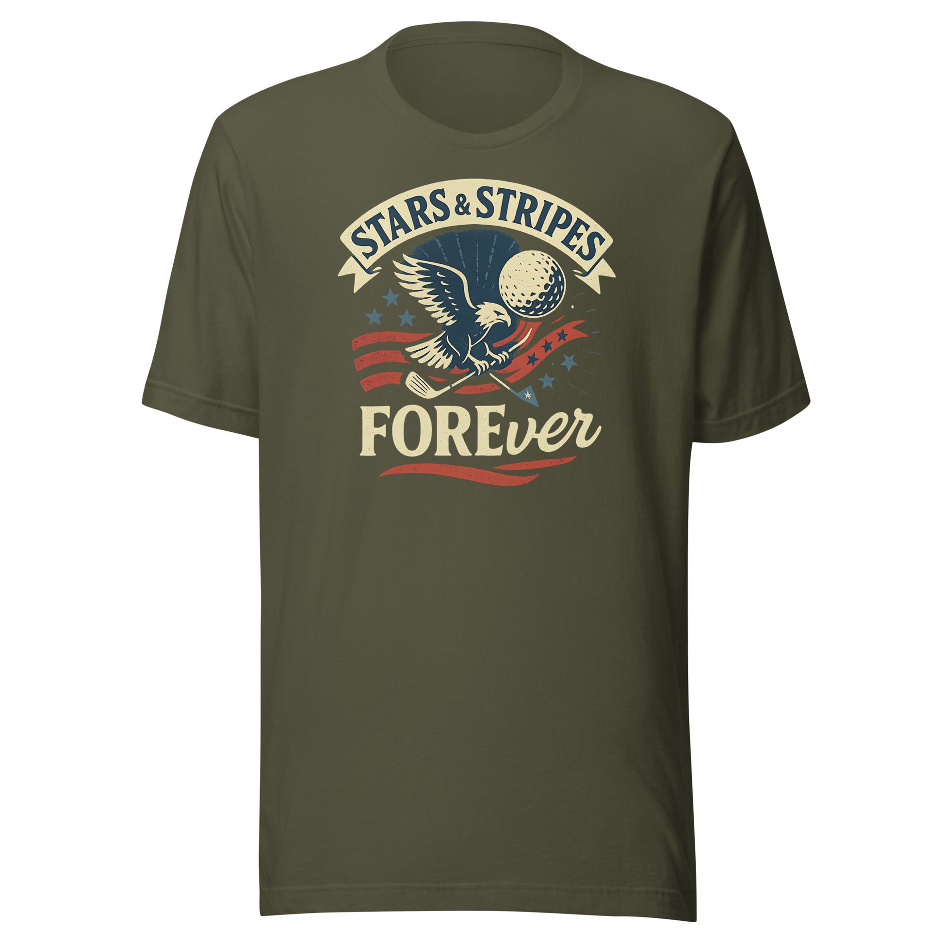 American pride shirt with retro styled flag accents