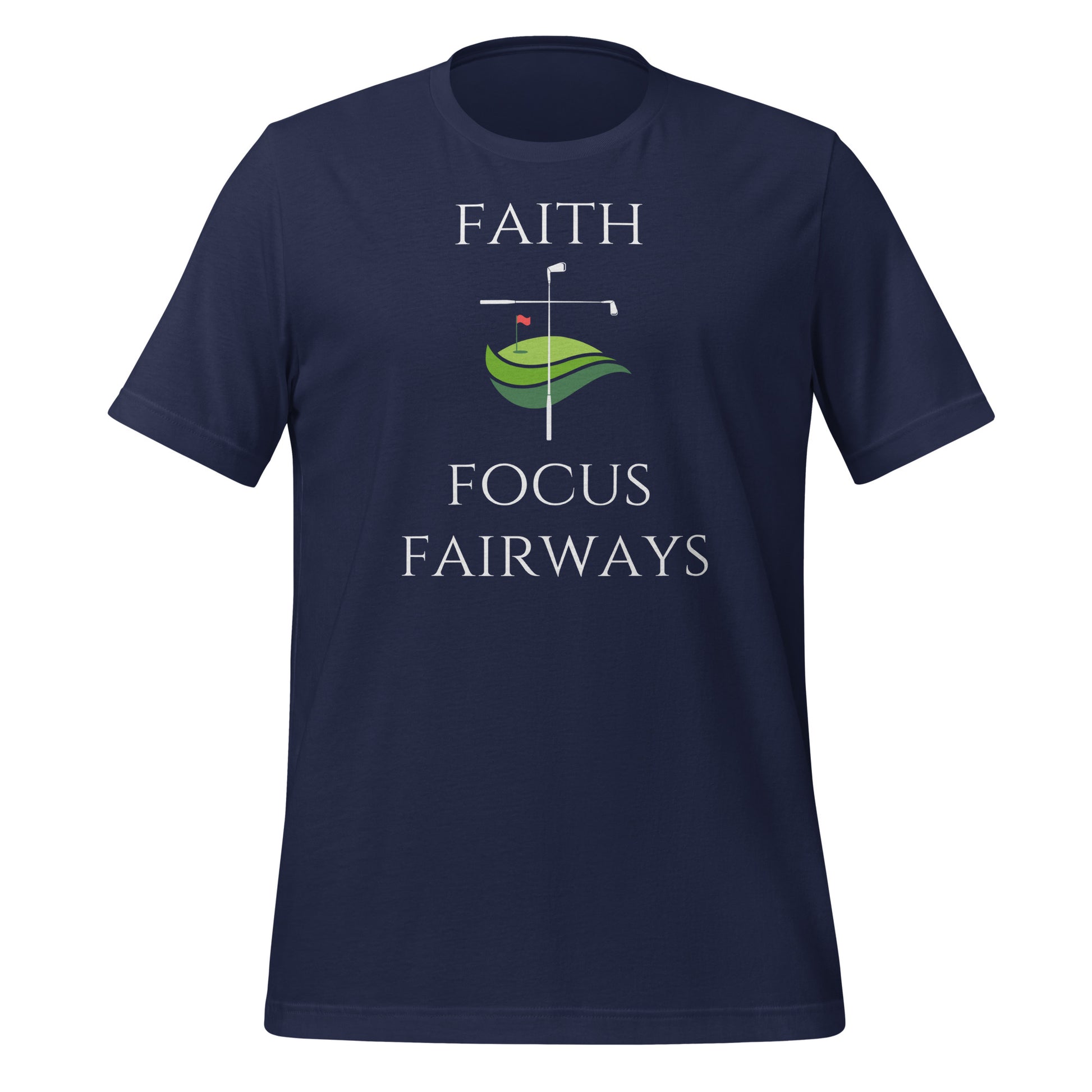 Spiritual motivation on golf shirt