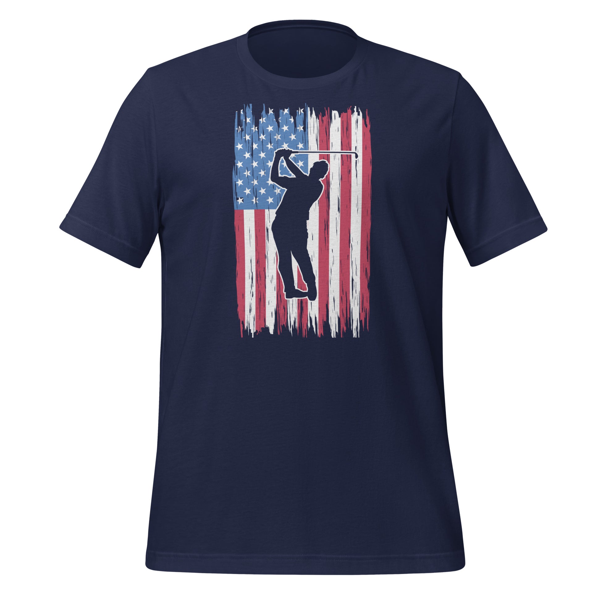 Vintage flag and golf pose shirt
