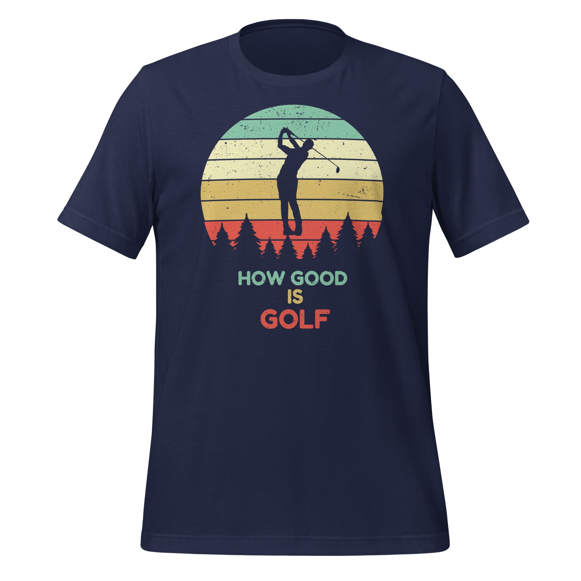 Nature and golf-themed graphic shirt