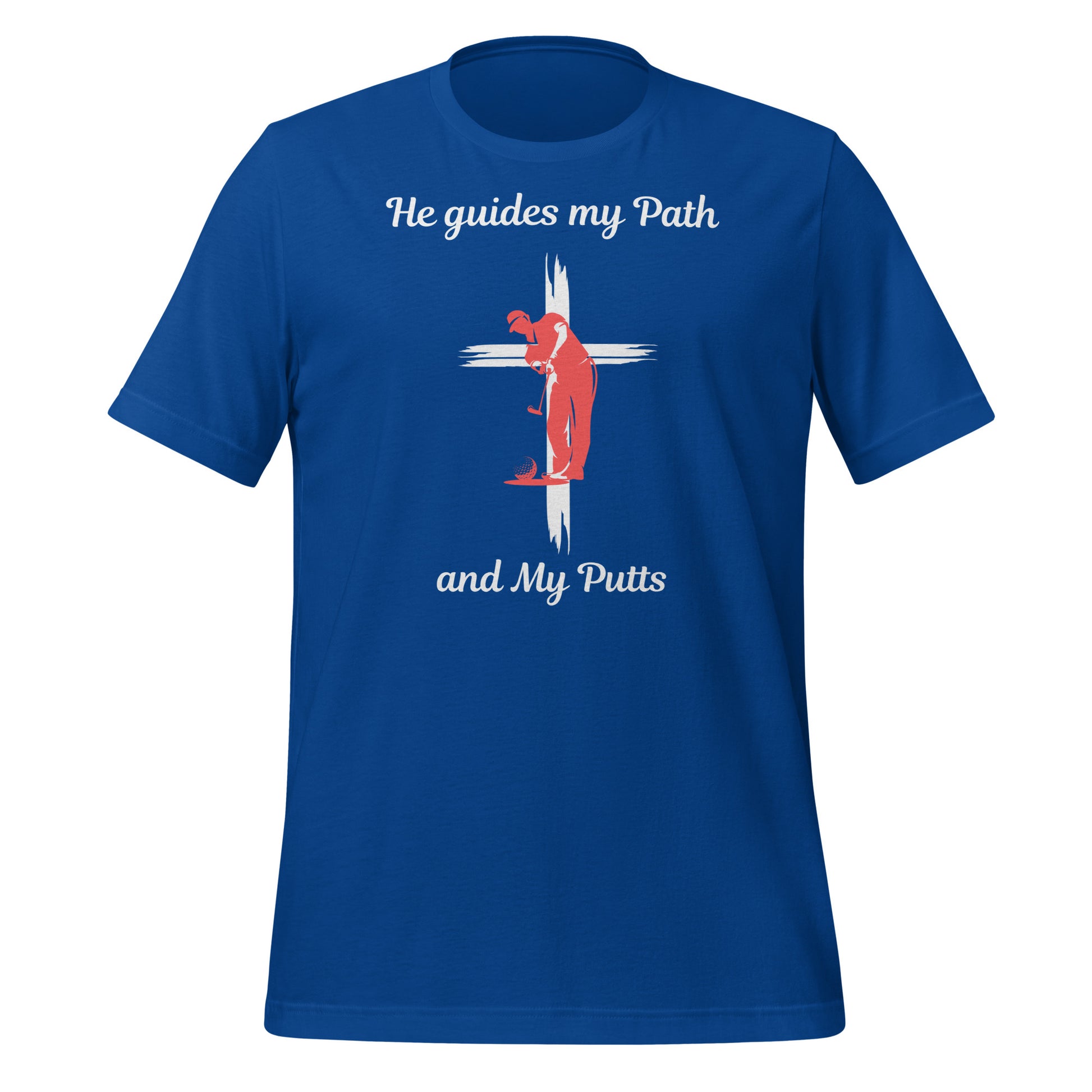 Uplifting message on tee with golfer