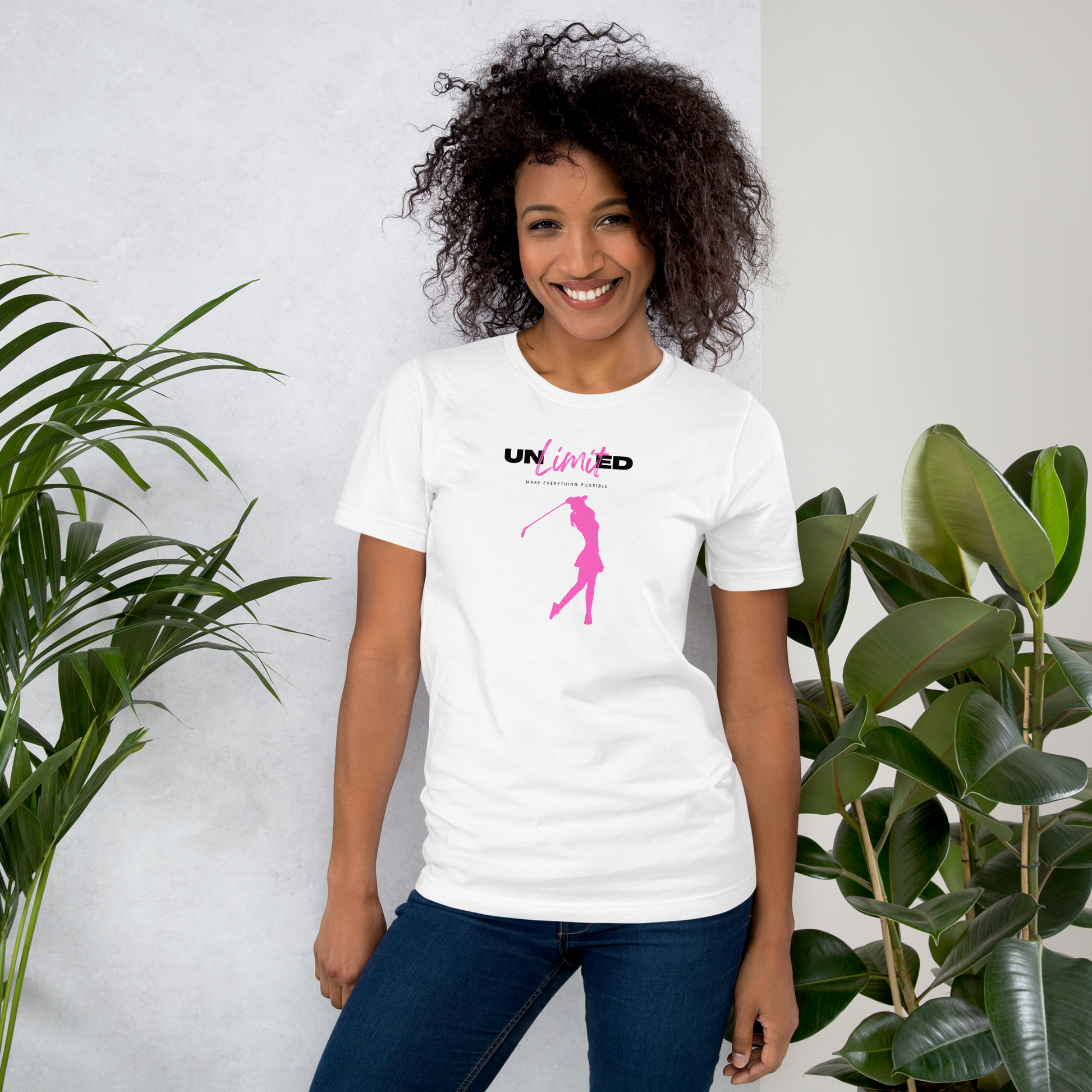 Stylish tee for confident female athletes