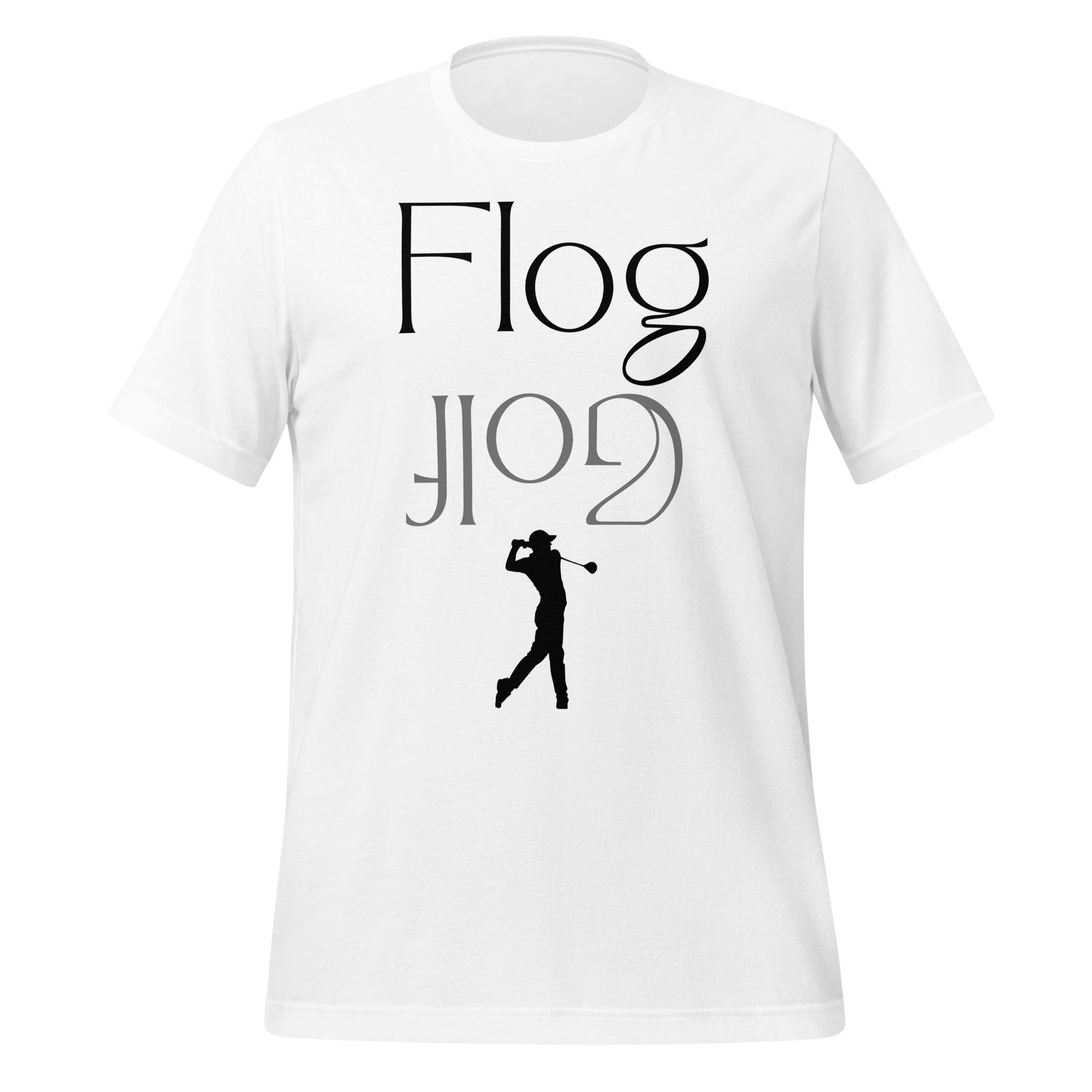 Creative golf t-shirt with silhouette and smart text
