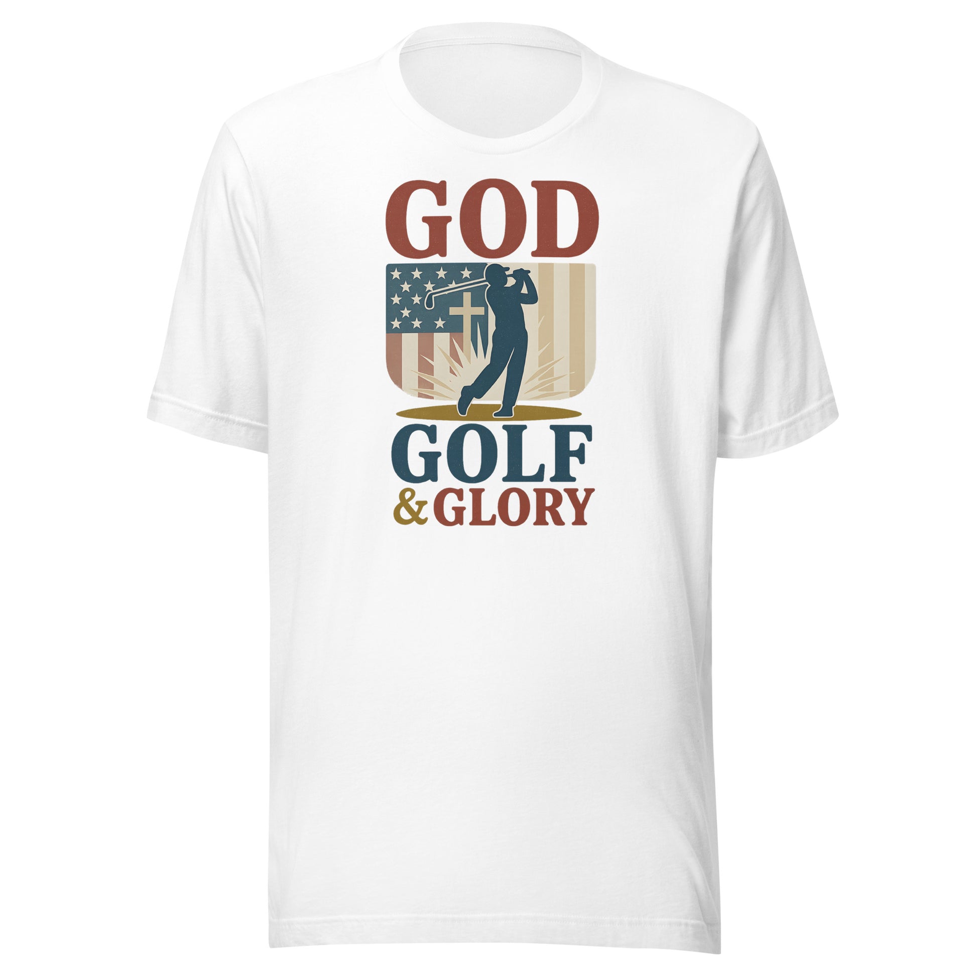 flag and cross tee with classic athletic style