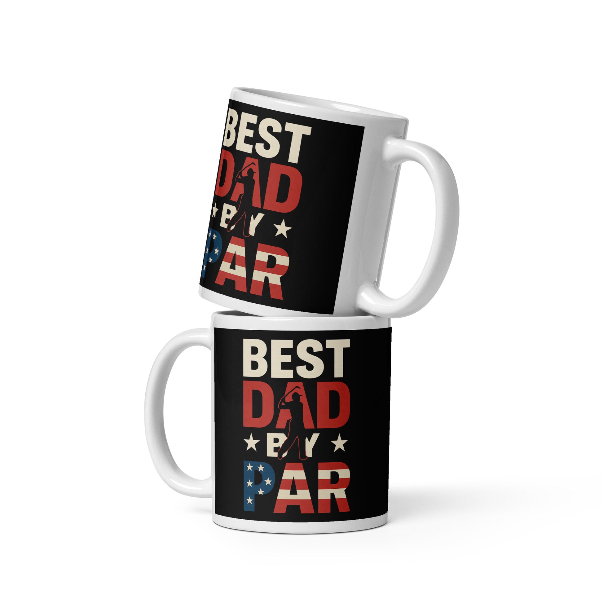 Patriotic coffee mug for golfing dads