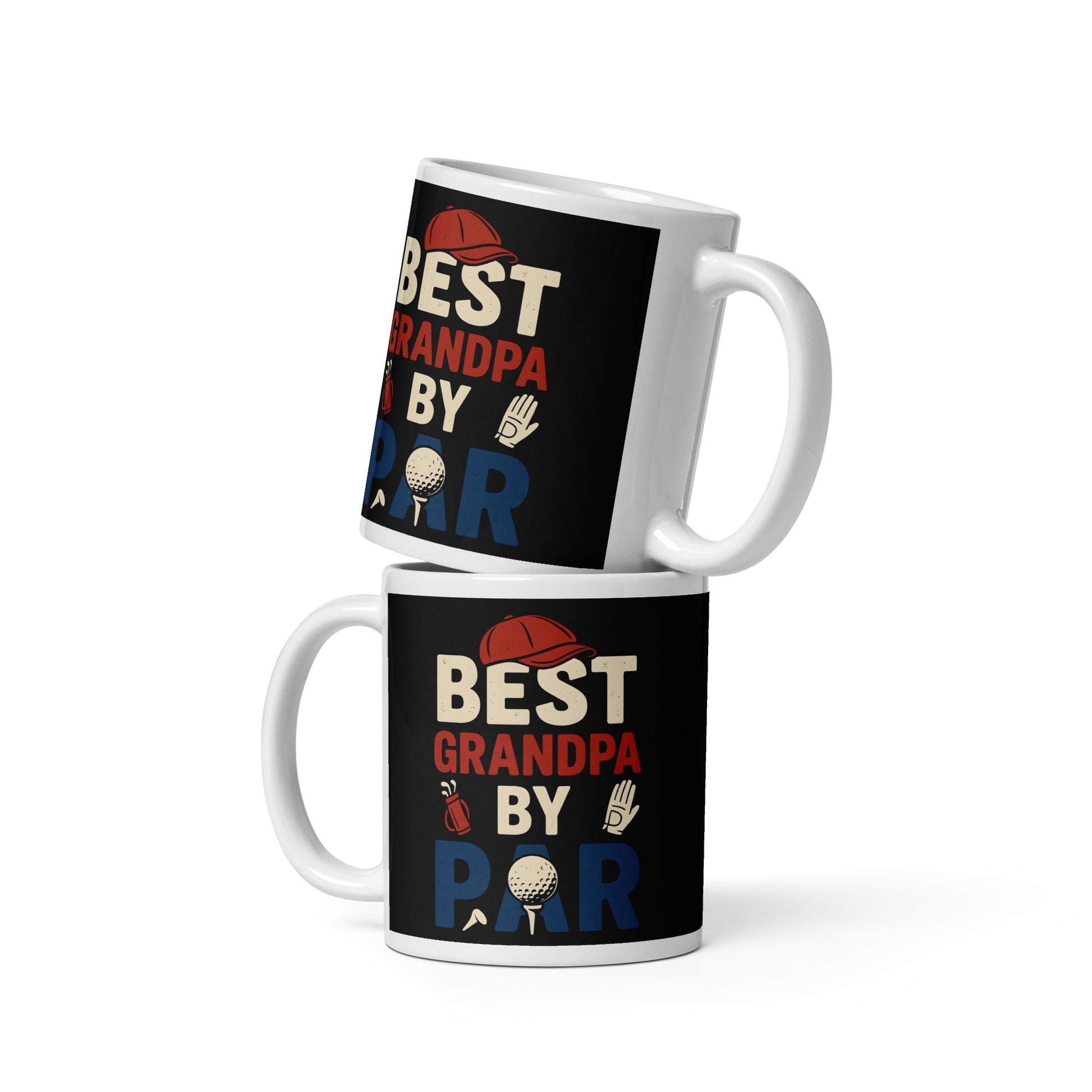 11oz grandpa coffee mug with golf icon graphics