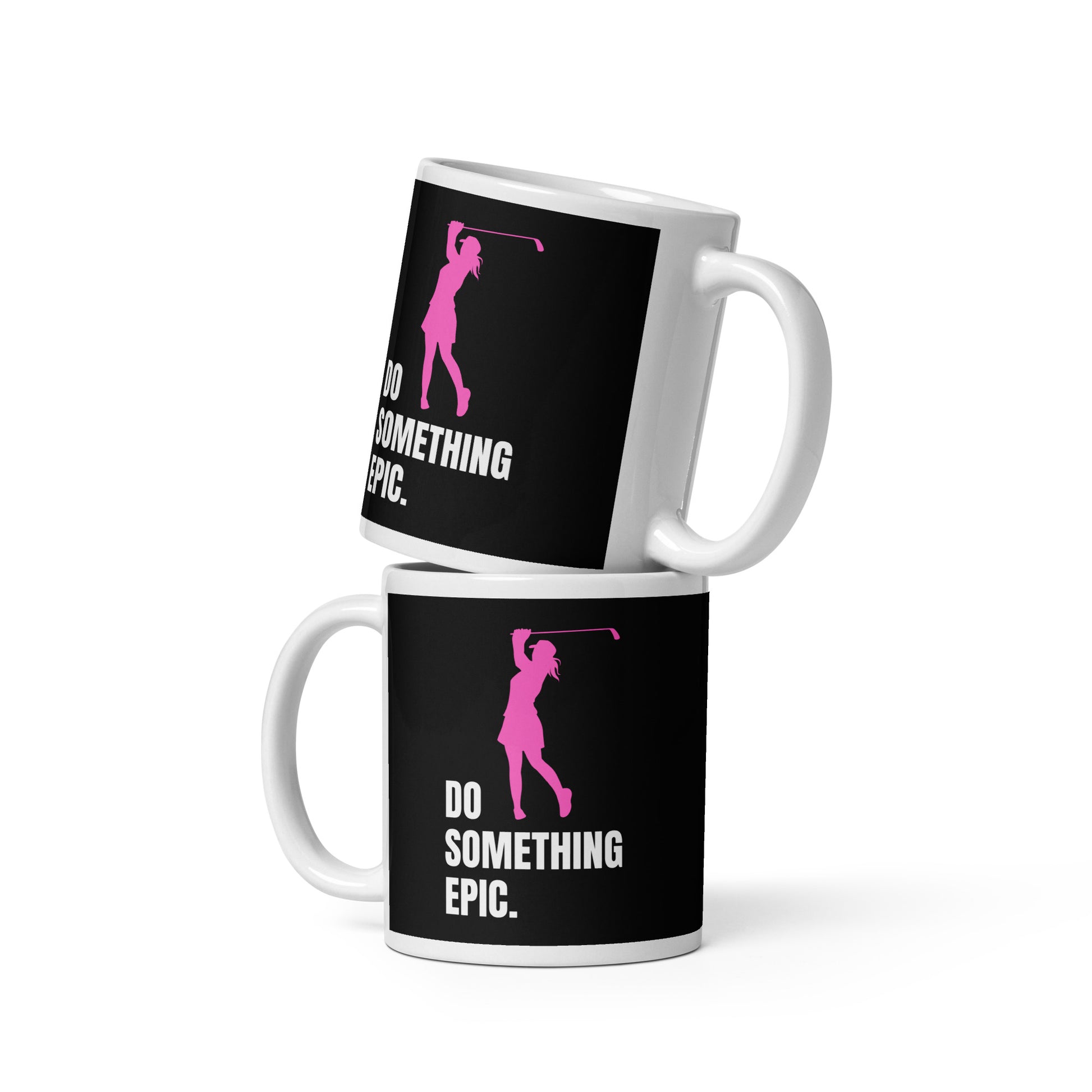 11oz coffee mug do something epic pink golfer