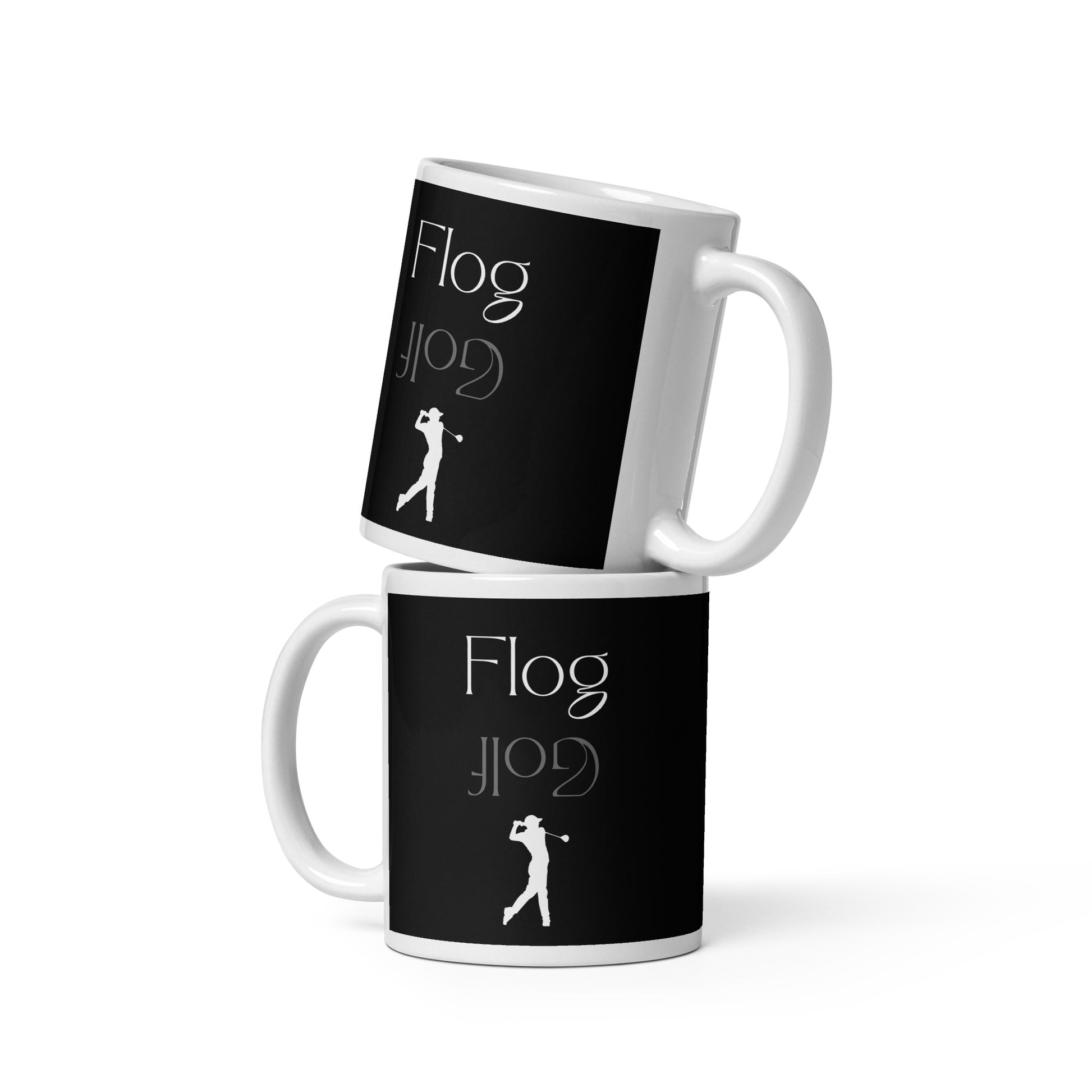 ceramic mug 11oz mirrored golf design