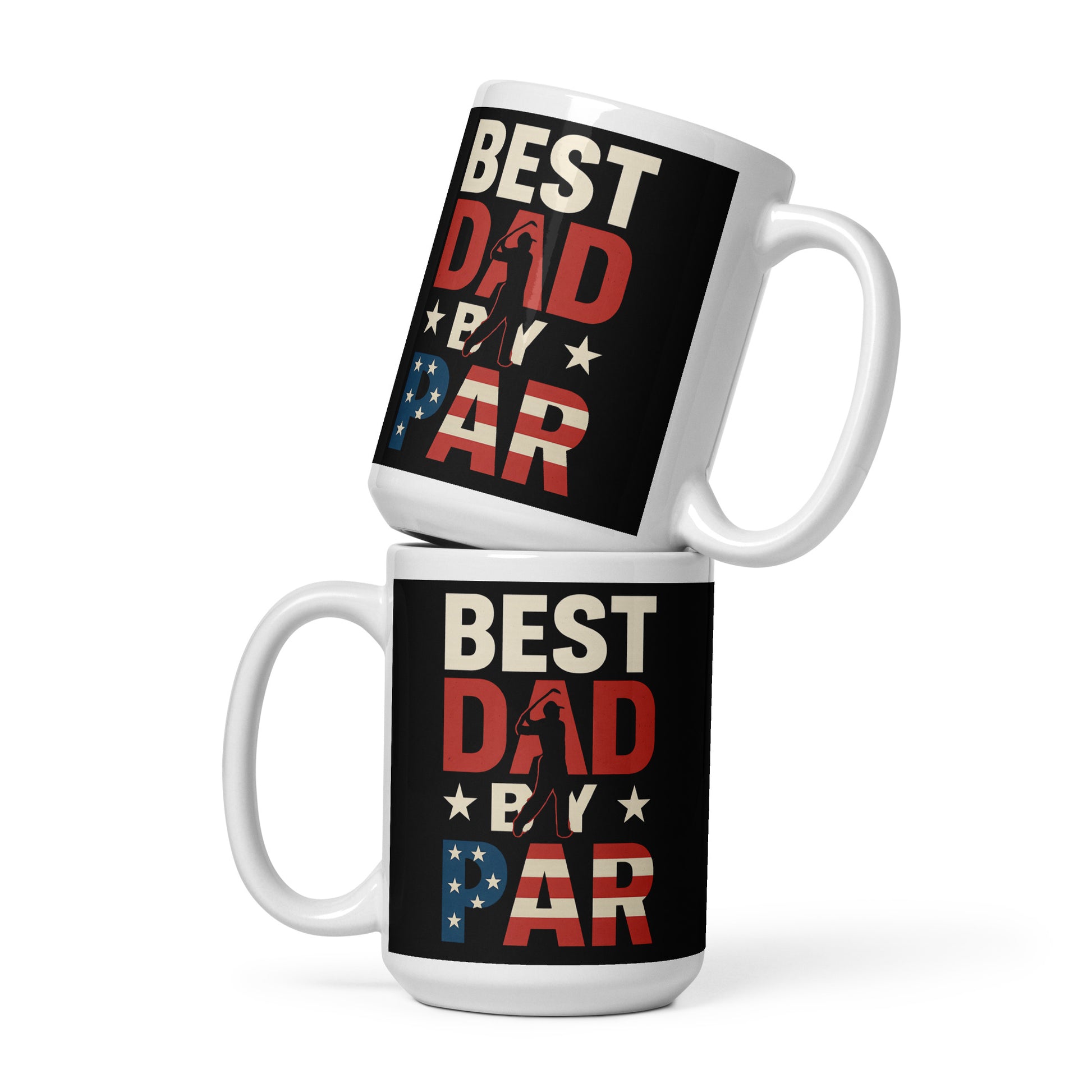 American flag-inspired golf mug for men