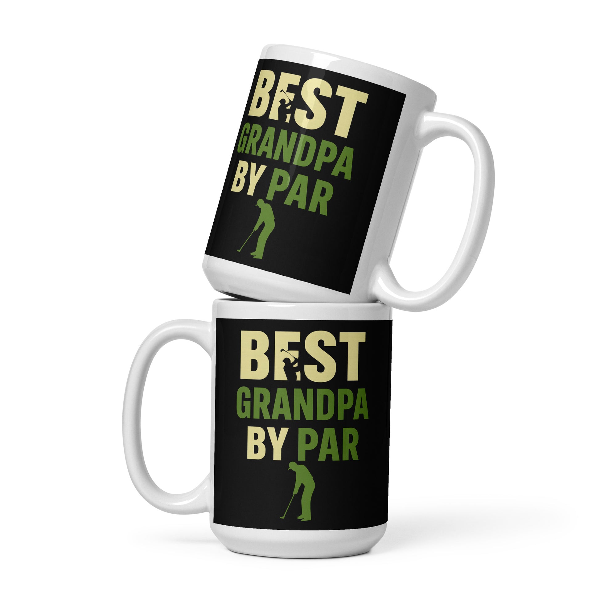 vivid print golf coffee mug for grandpa