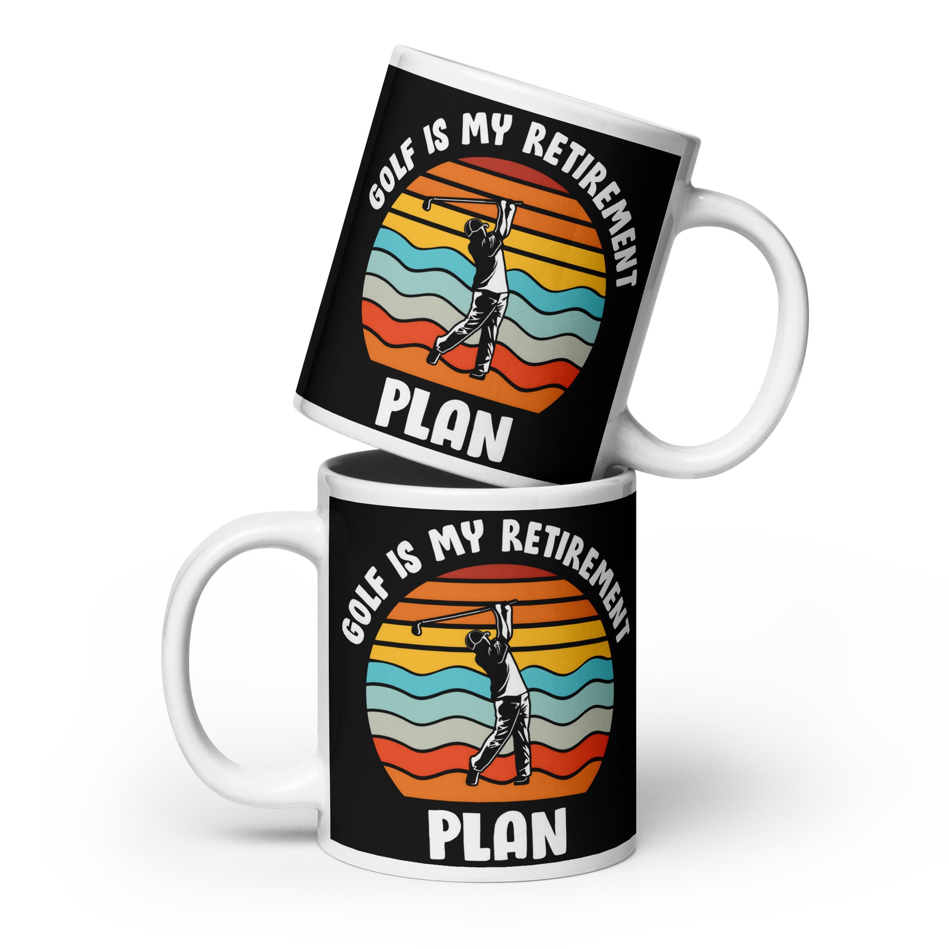 20oz oversized mug with I’d Rather Be Golfing slogan design