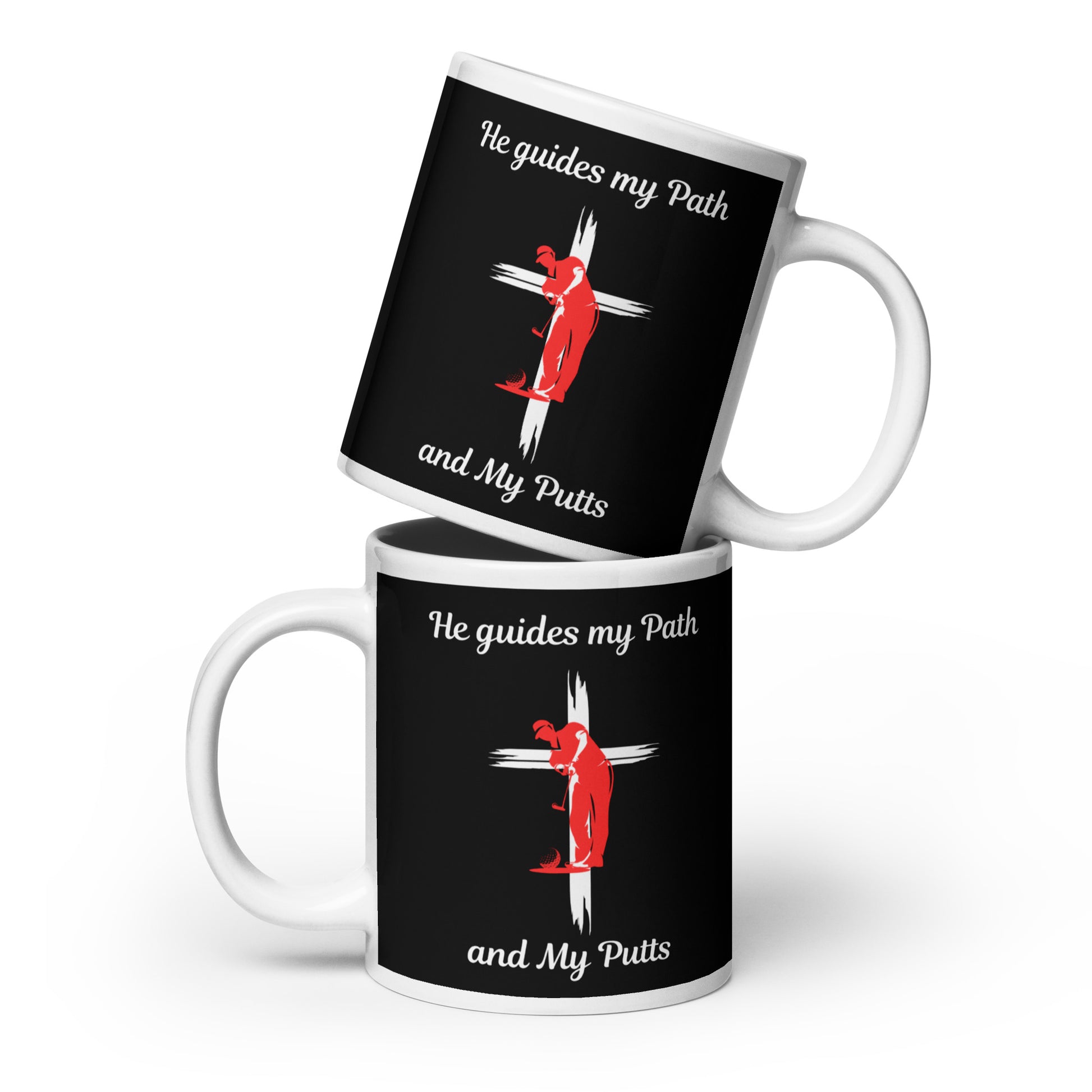 20oz oversized mug with spiritual quote for golf lovers
