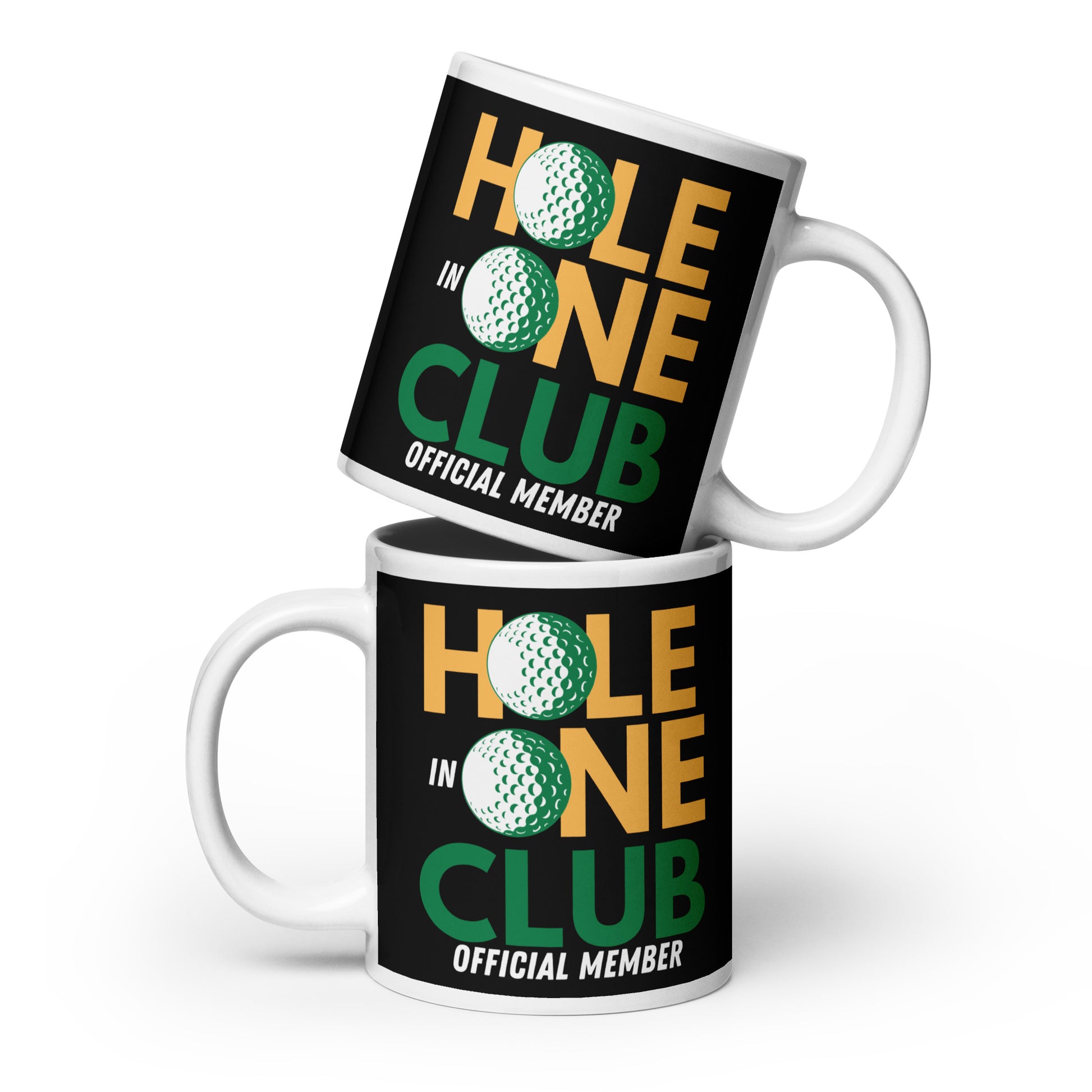 20oz oversized mug with bold golf text and official member tagline