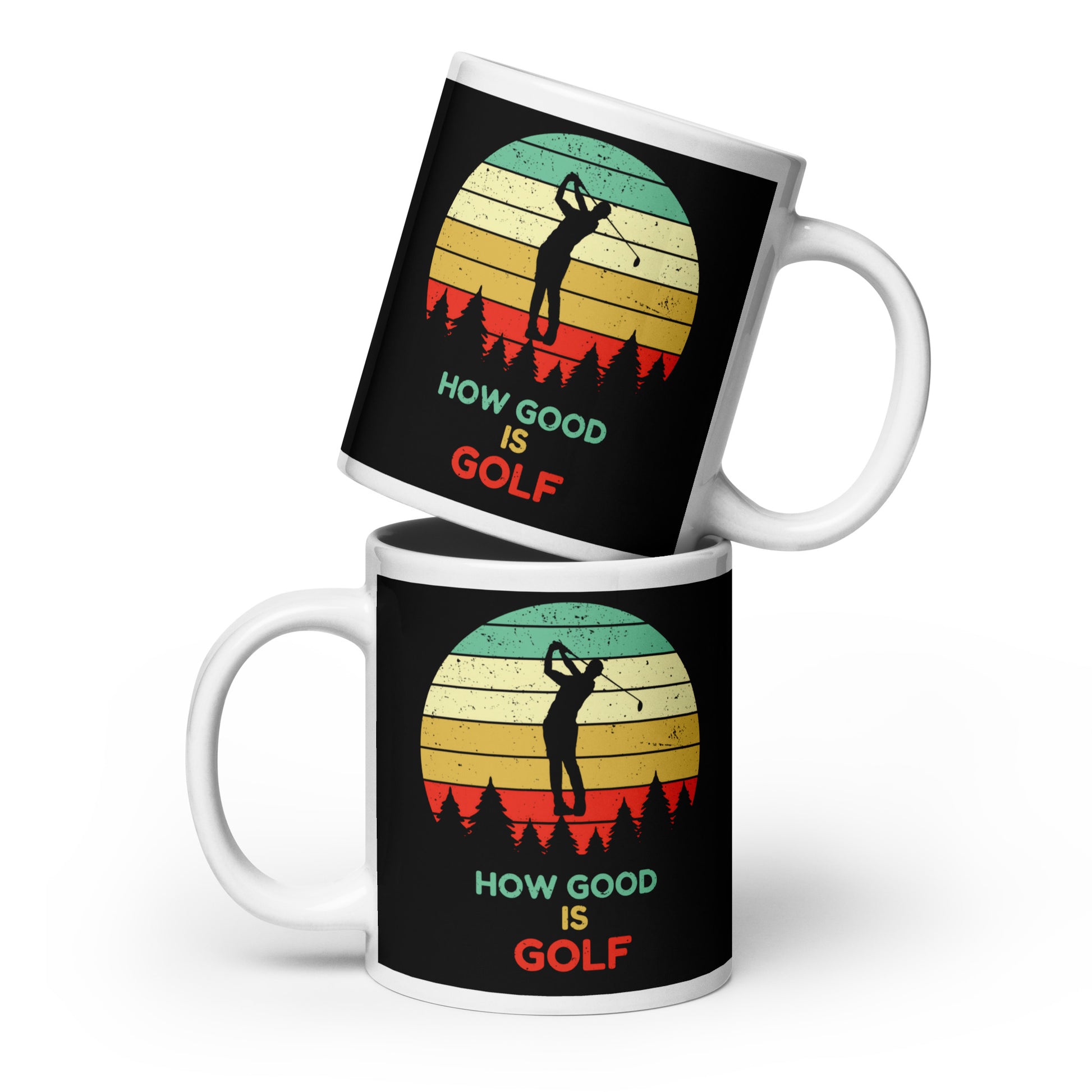 20oz oversized mug featuring “How Good Is Golf” message