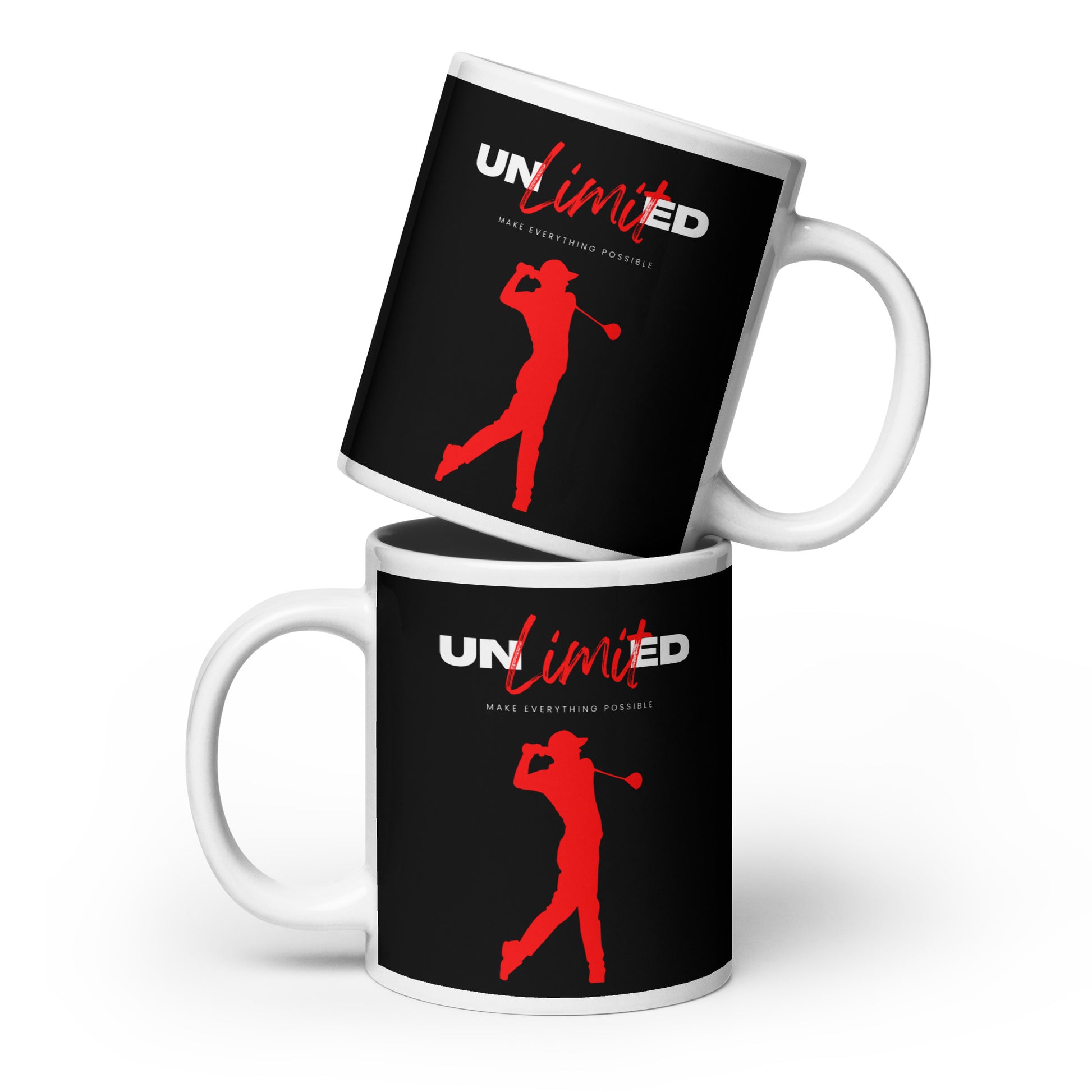 20oz ceramic mug featuring UNLimited golfer and dynamic print