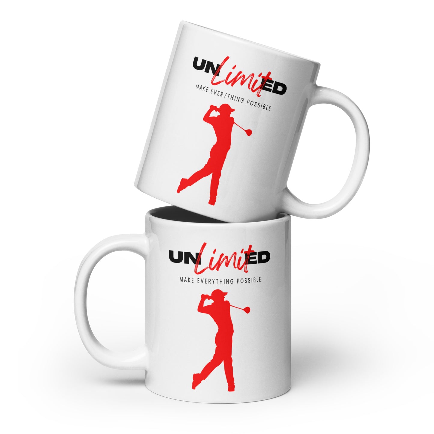 20oz ceramic mug featuring UNLimited golfer and dynamic print