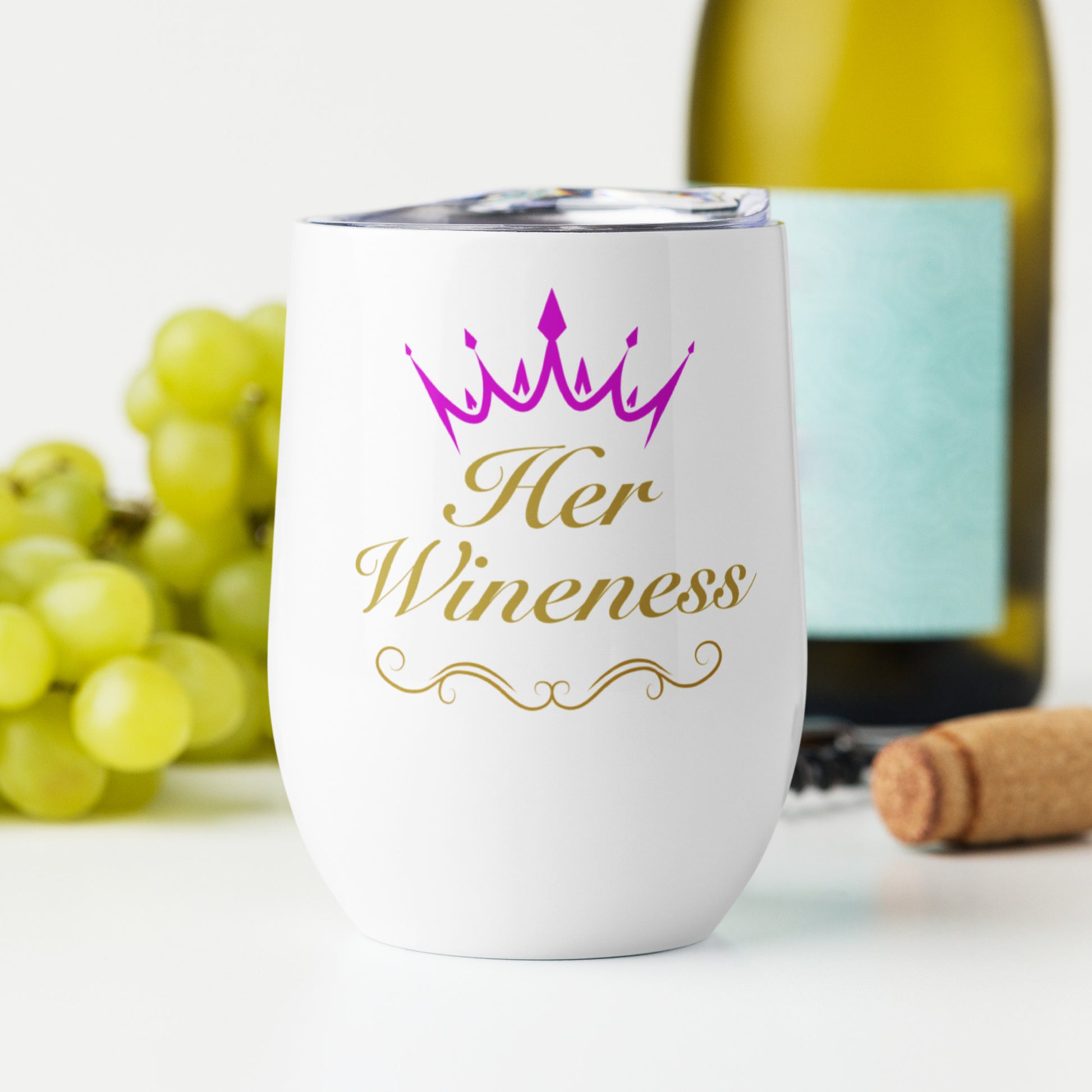 crowned tumbler for sipping wine like royalty