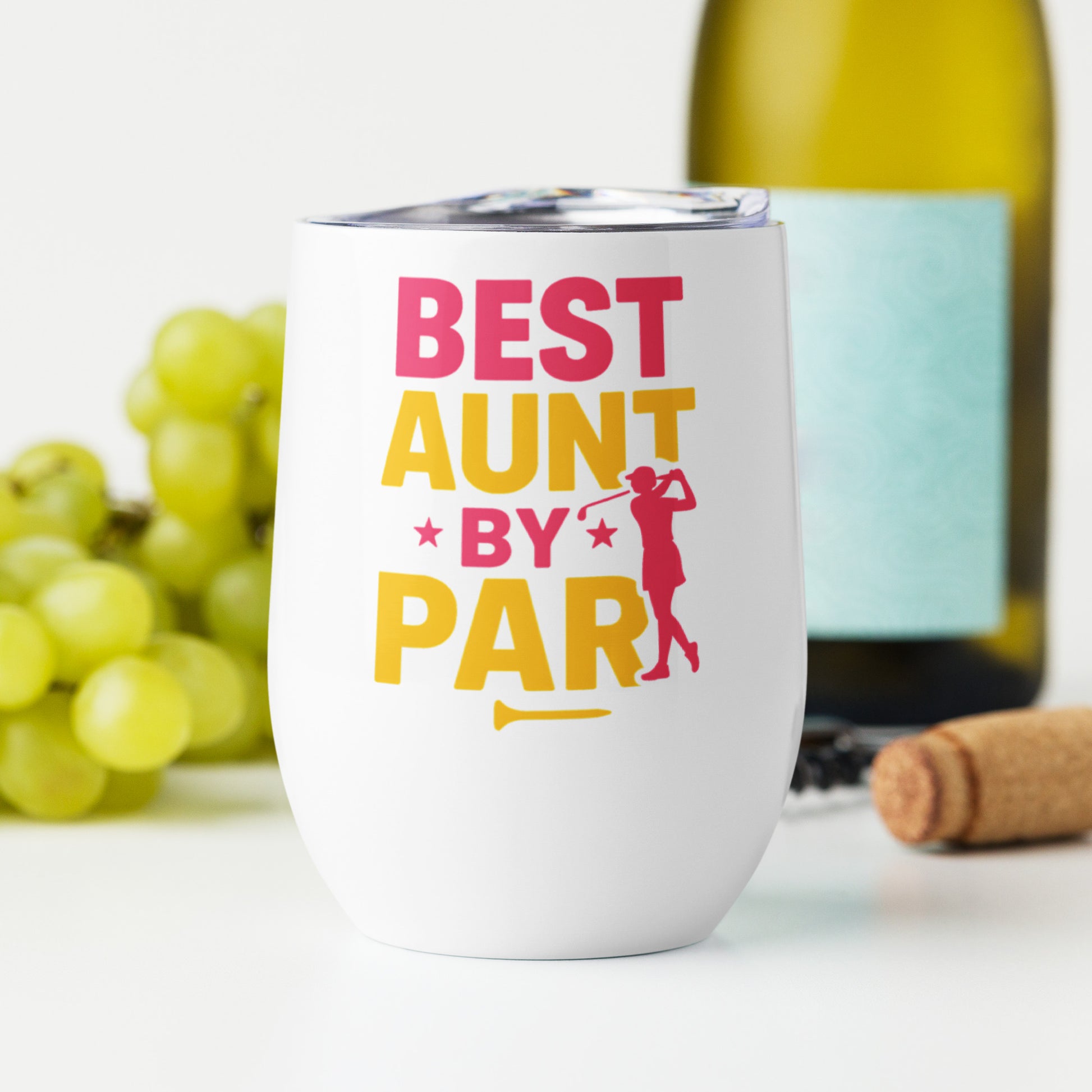 golf themed tumbler gift for aunts who love wine