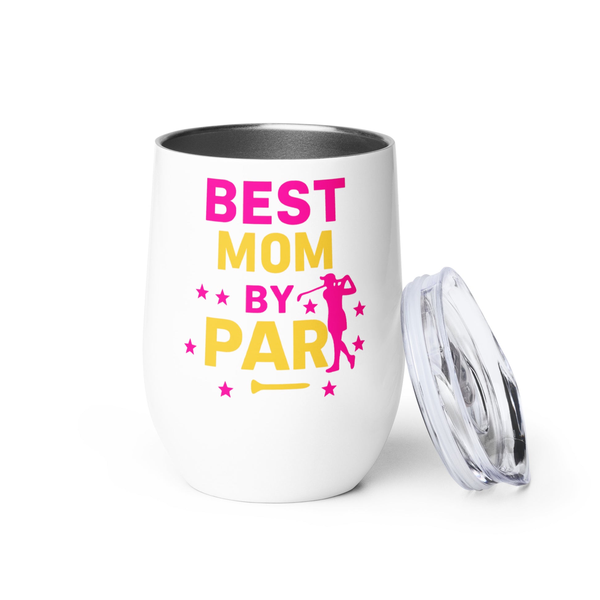 best mom by par wine tumbler design