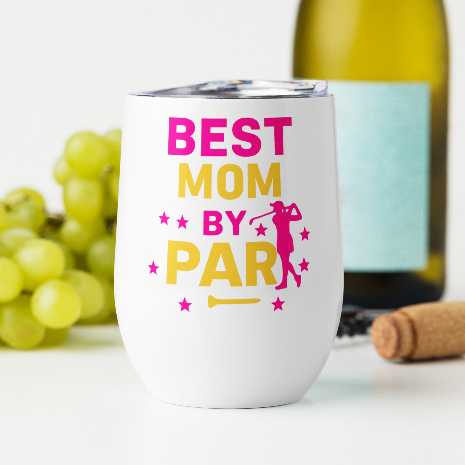 funny wine tumbler gift for mom golfers
