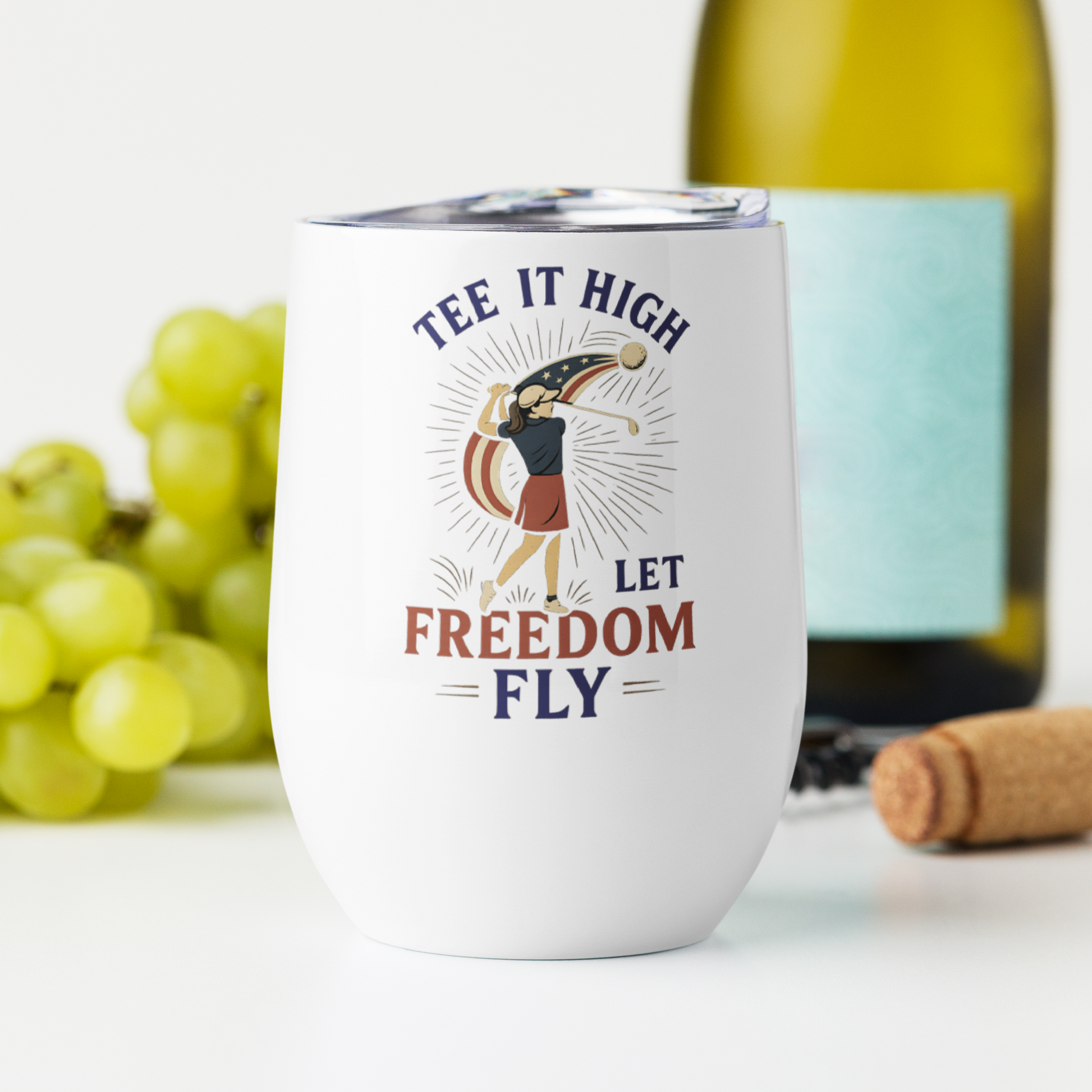 tee it high let freedom fly tumbler design