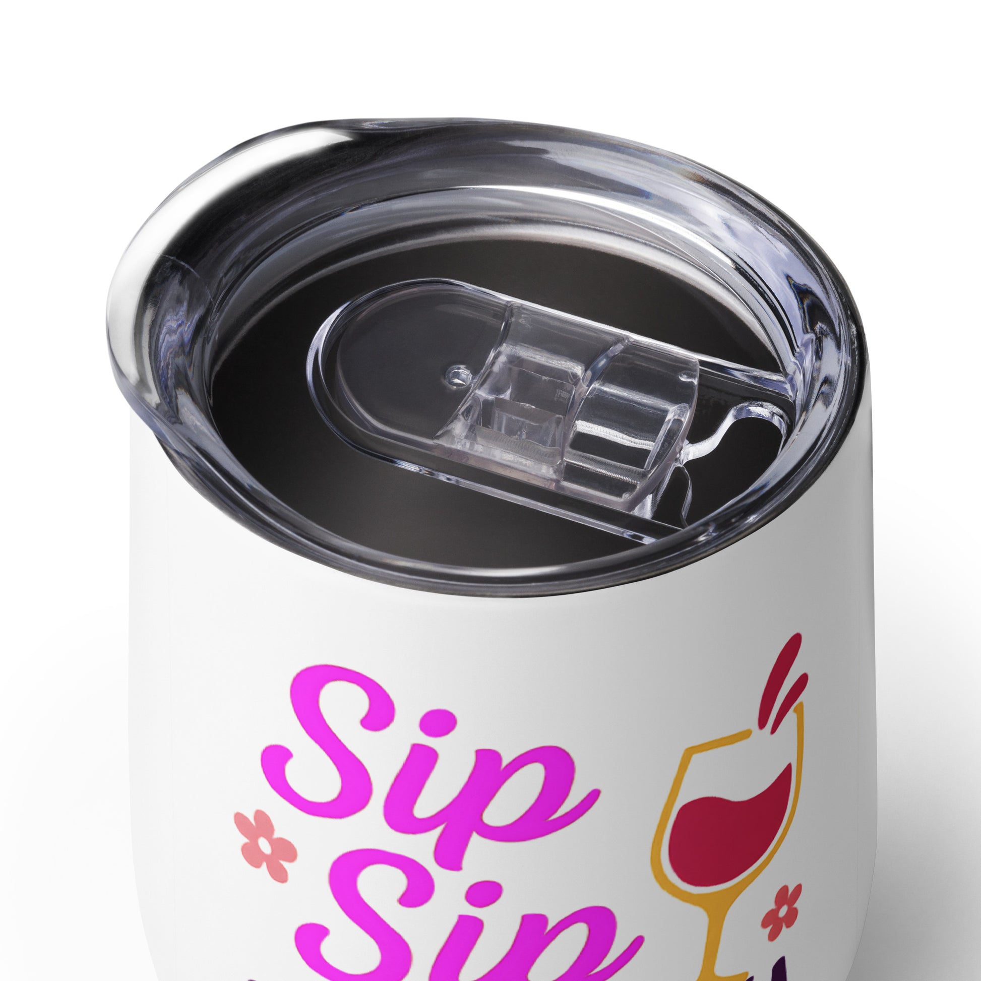 cheerful wine tumbler for birthdays and girls' nights