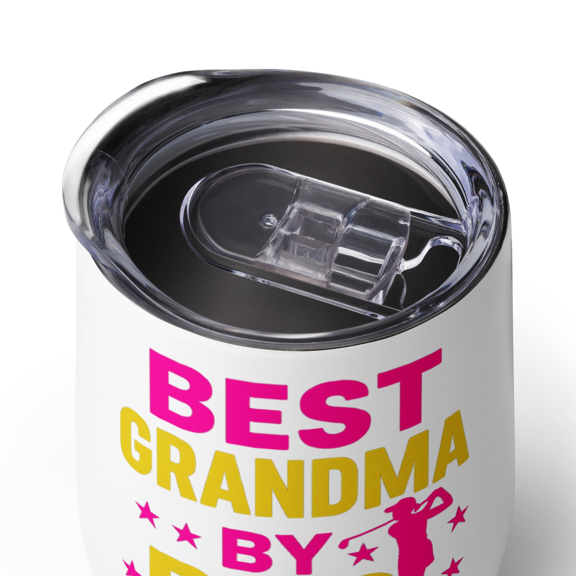 grandma golf wine tumbler with golfer silhouette