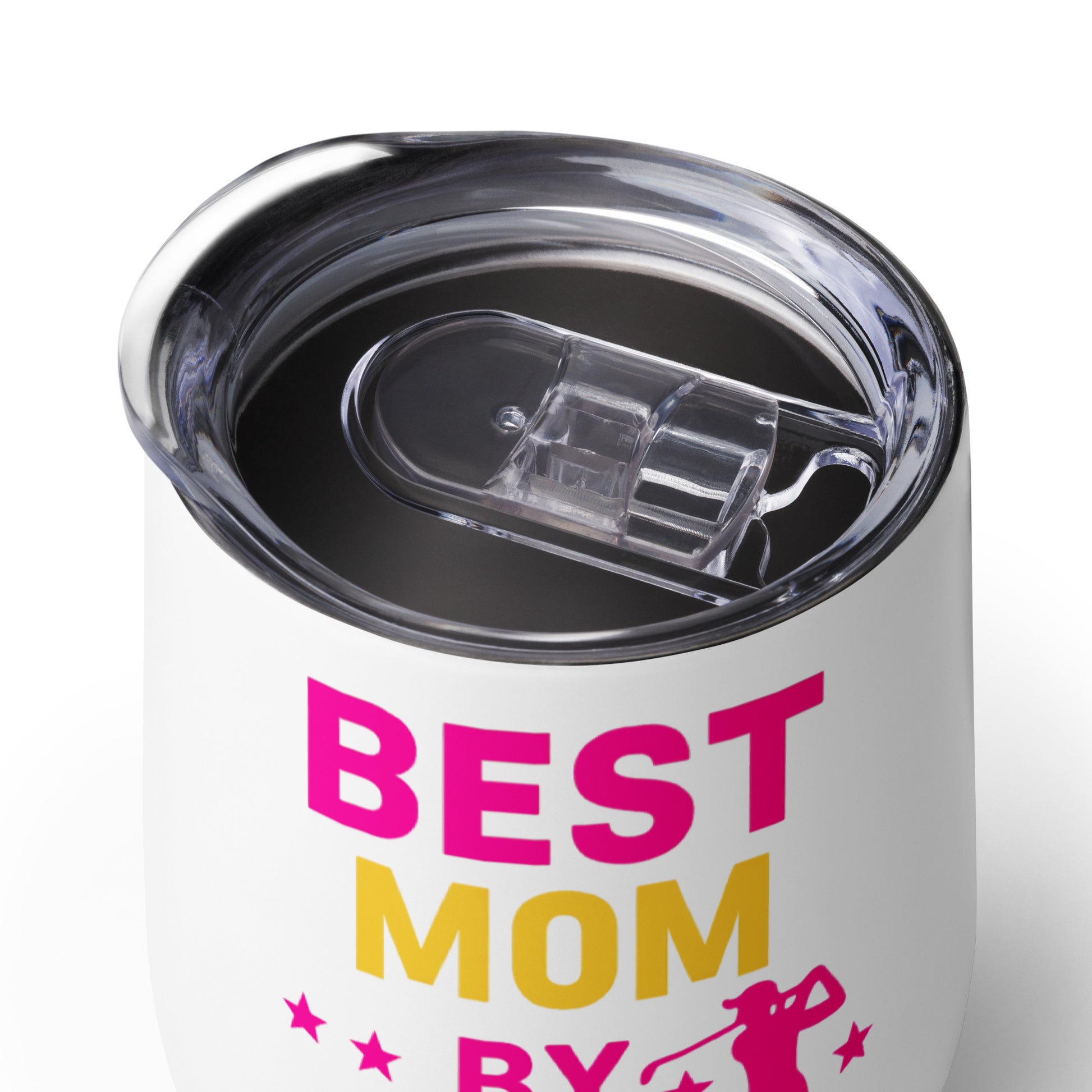 pink and yellow golf tumbler for mom