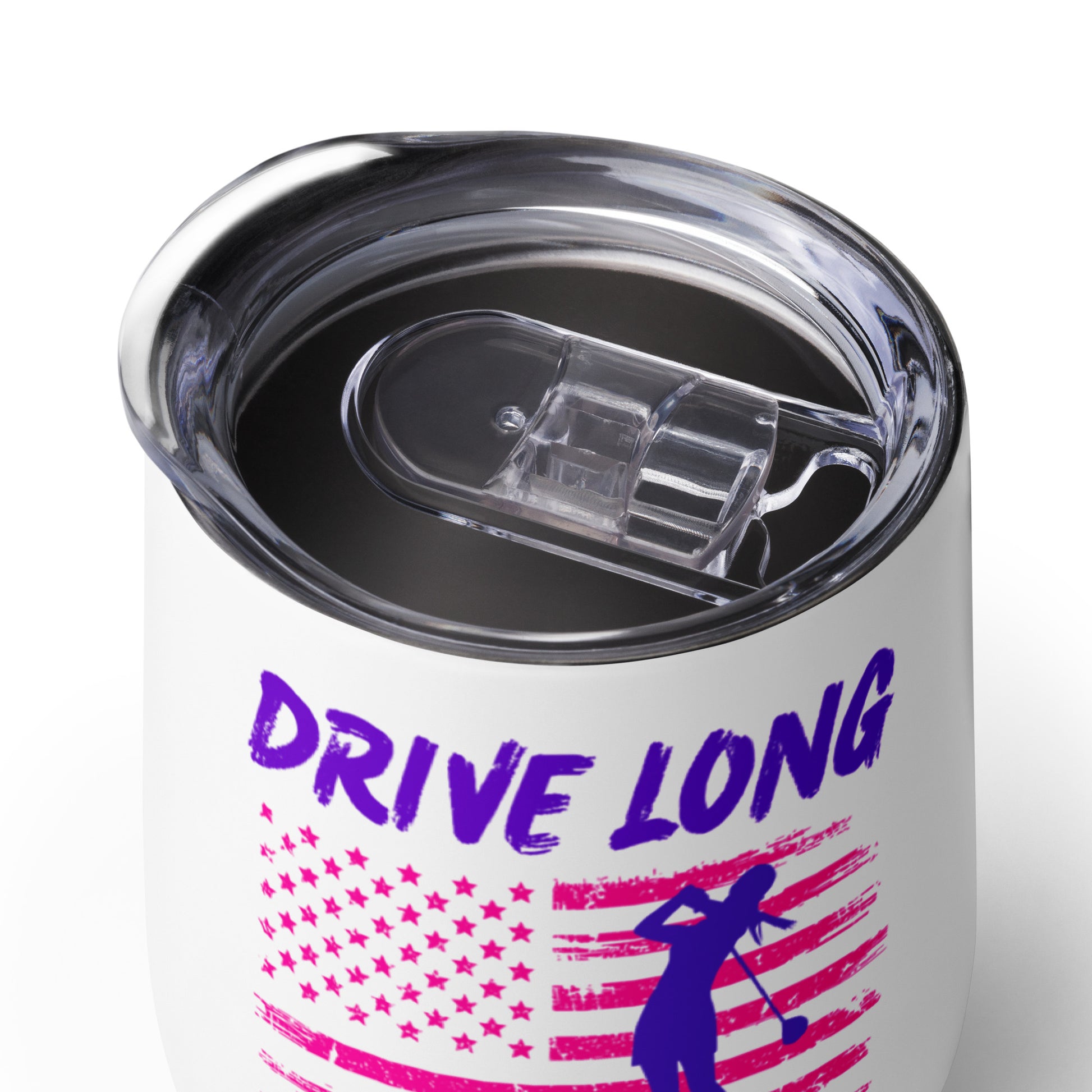 patriotic wine tumbler for golfers