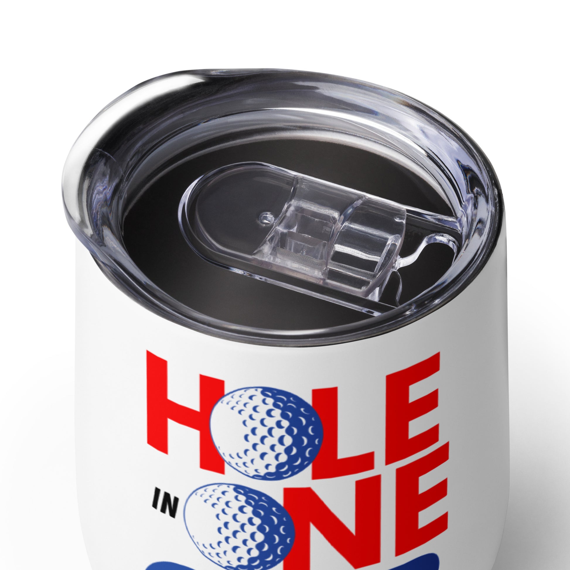 patriotic golf wine tumbler with ball graphic