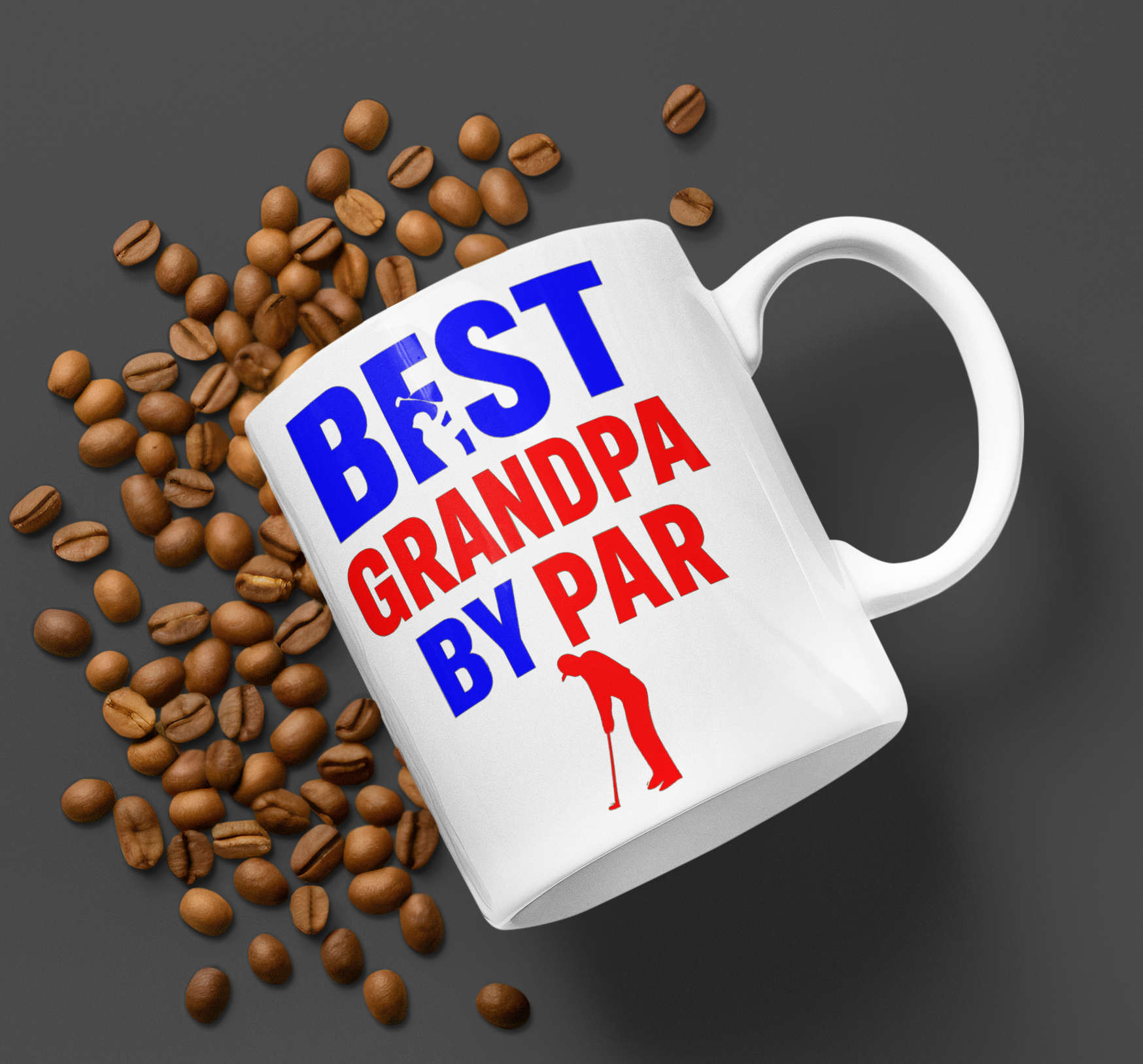 best grandpa by par golf mug close-up