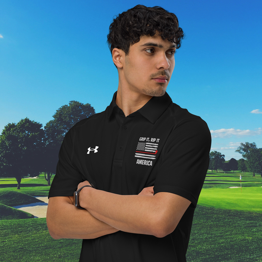 under armour black shirt with grip it rip it america lettering